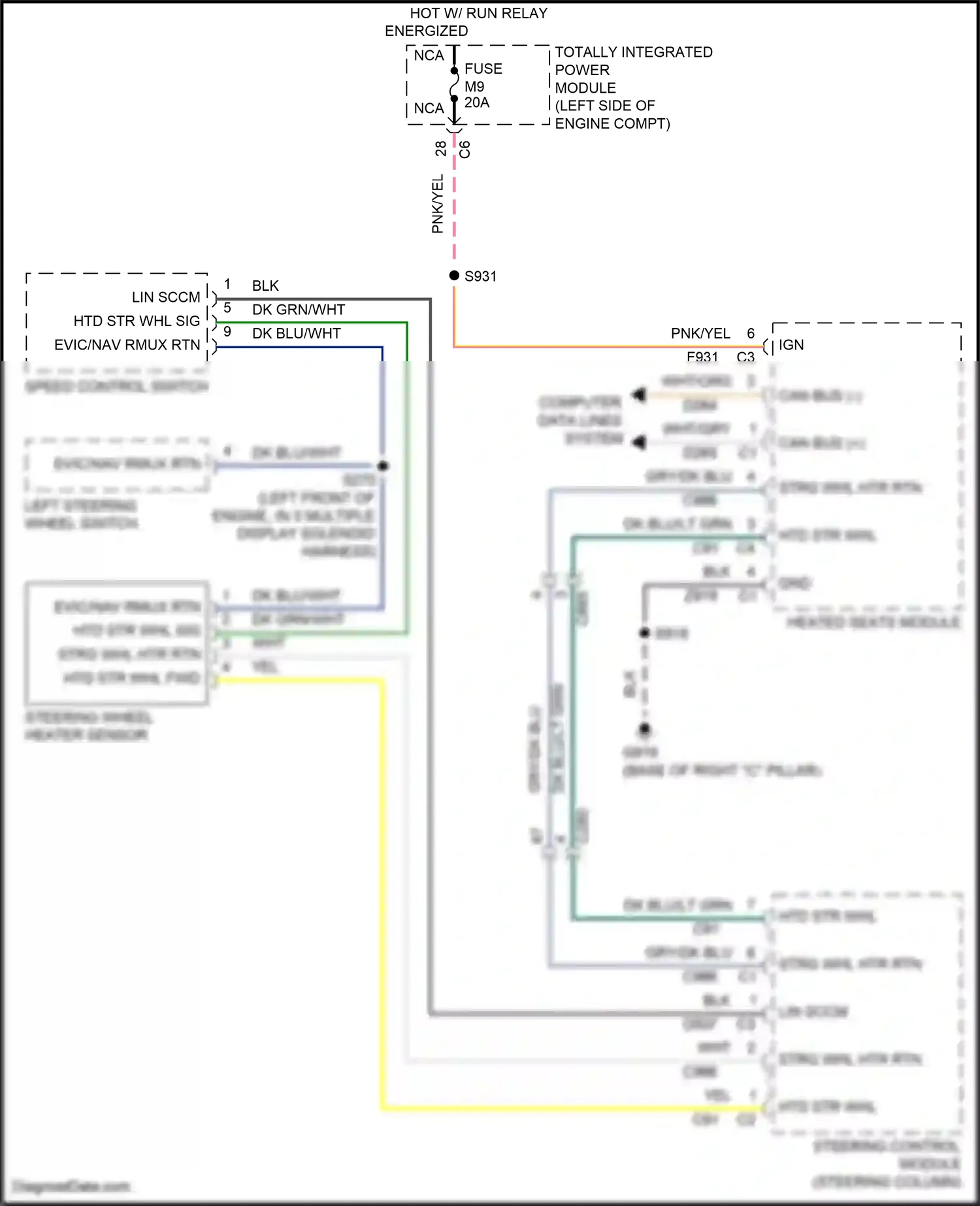 Wiring diagram steering control module for Jeep Grand Cherokee WK2 (2010-2013) (7 of 10)