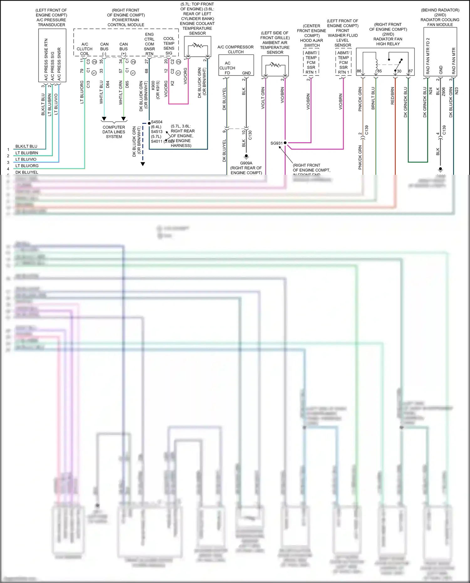Wiring diagram sun sensor for Jeep Grand Cherokee WK2 (2010-2013) (1 of 4)