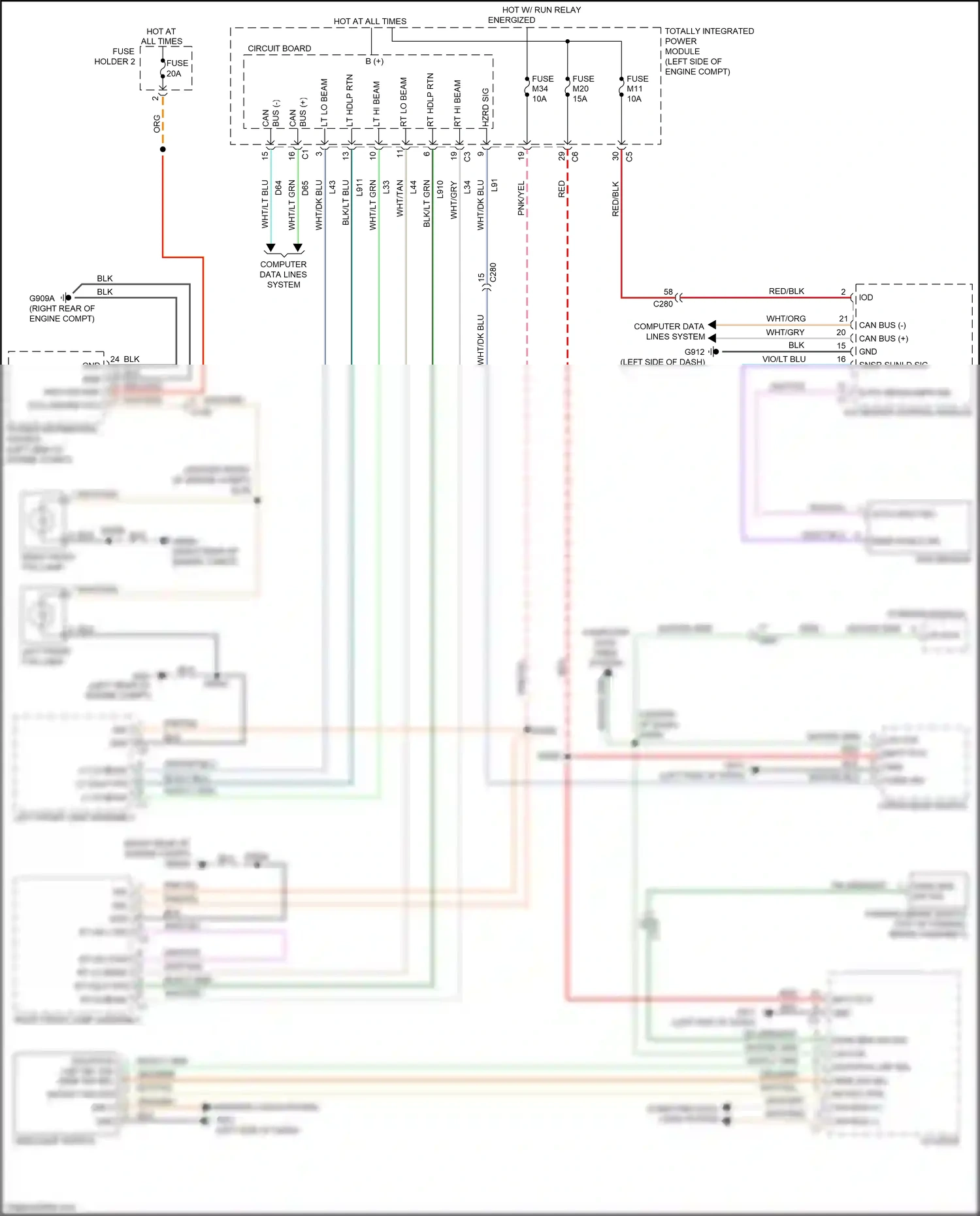 Wiring diagram sun sensor for Jeep Grand Cherokee WK2 (2010-2013) (3 of 4)