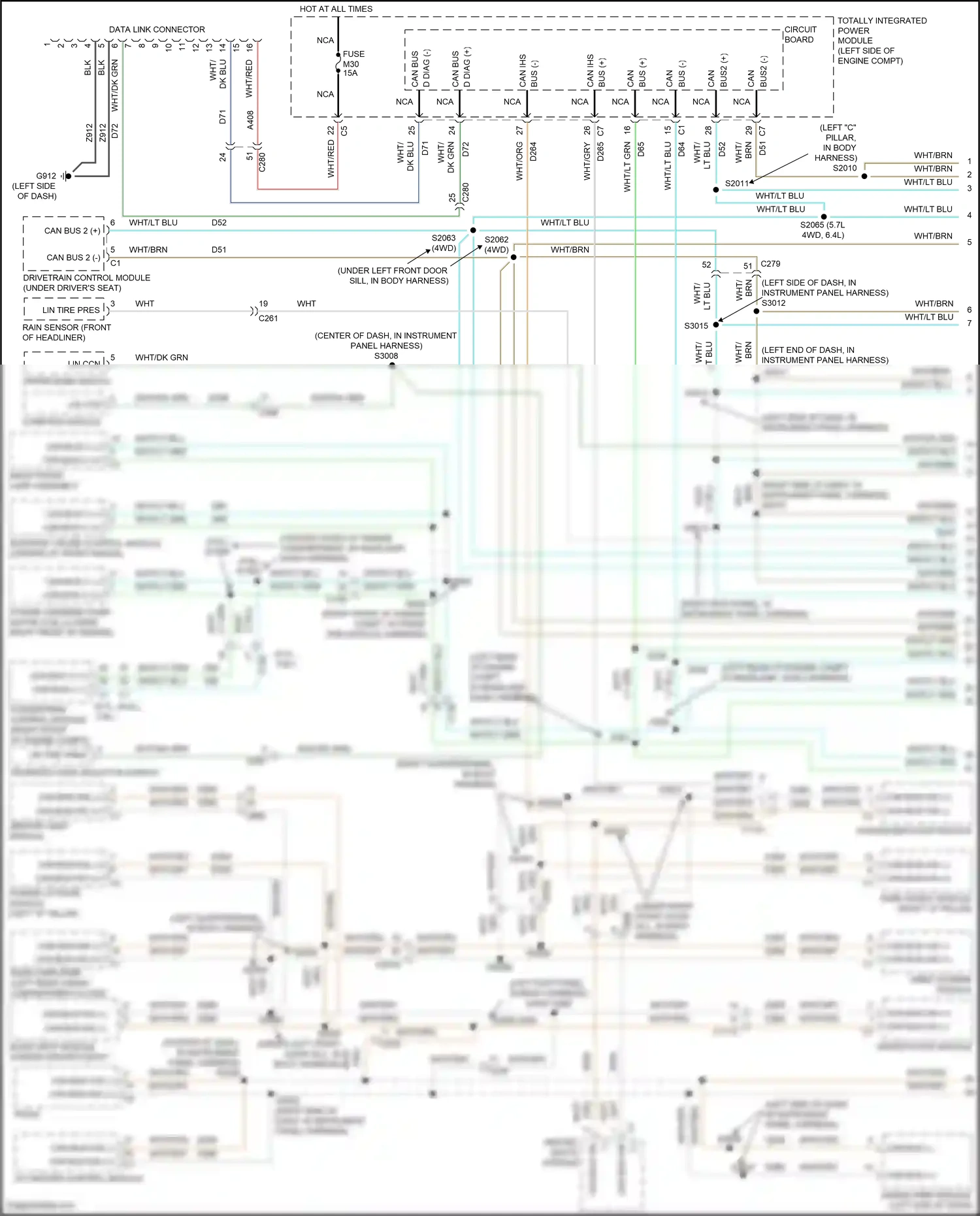 Wiring diagram transfer case selector switch for Jeep Grand Cherokee WK2 (2010-2013) (4 of 5)