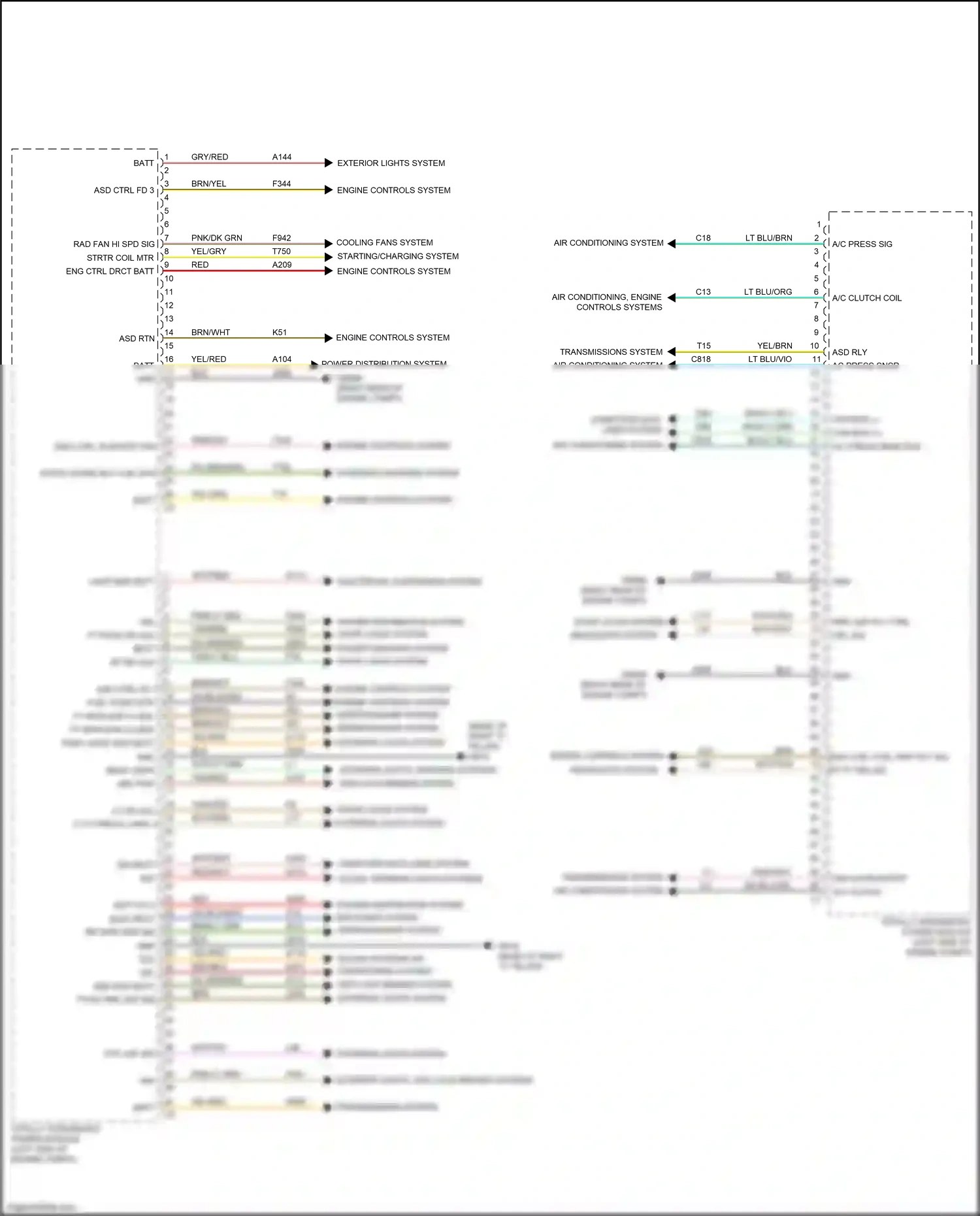 Wiring diagram transmissions system for Jeep Grand Cherokee WK2 (2010-2013) (1 of 1)