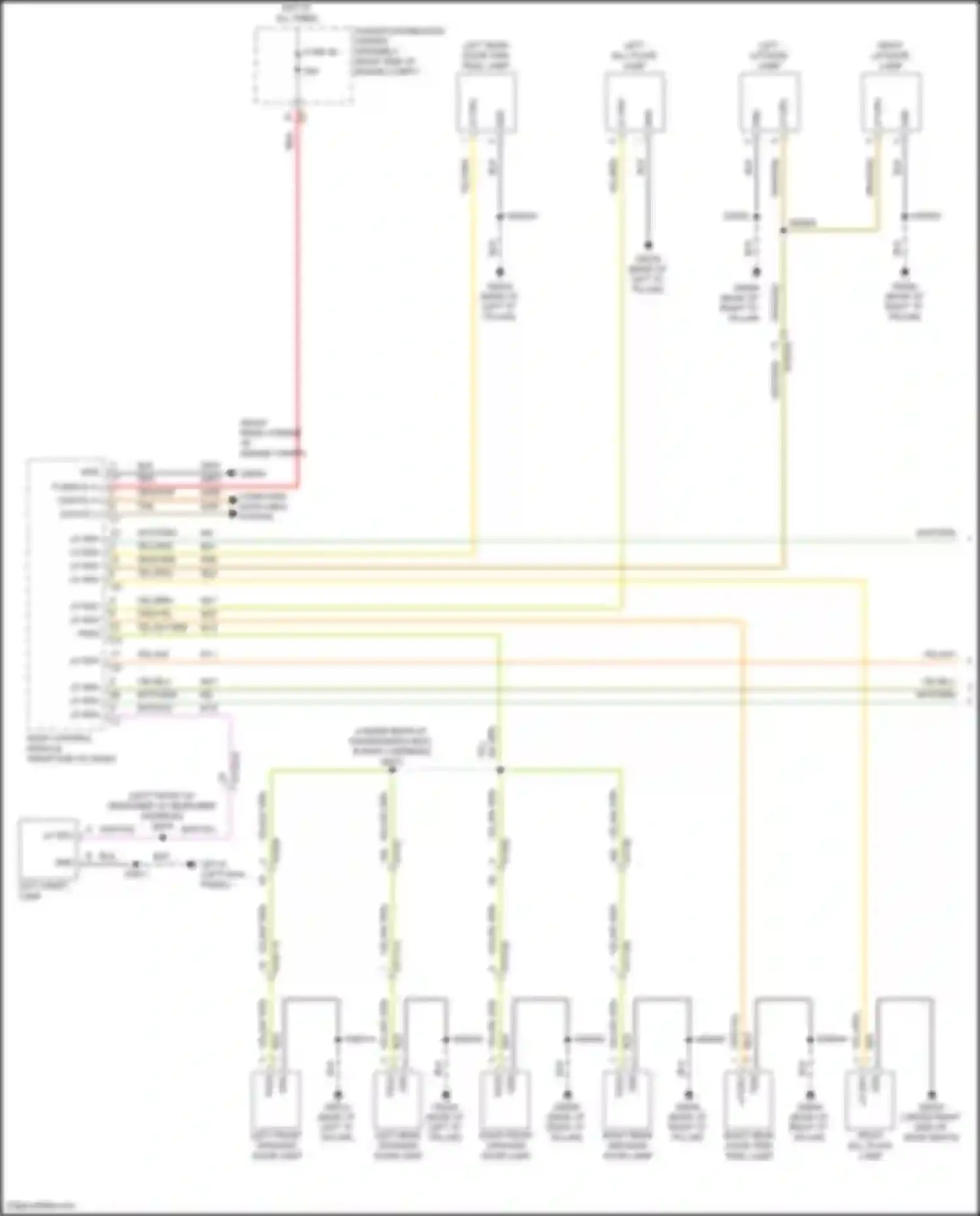 Grand Cherokee Jeep WL (2021-2024): Courtesy lamps circuit, base (1 of 3)