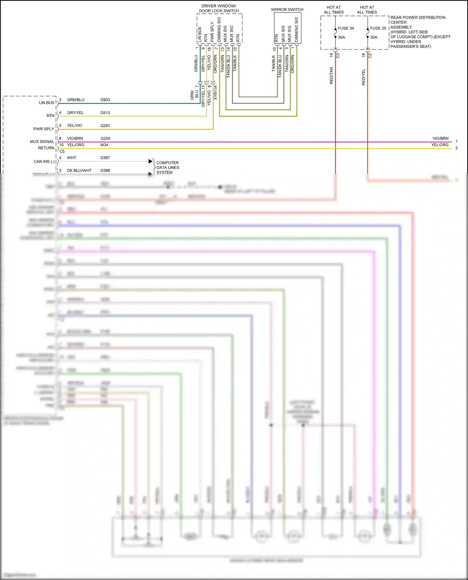Wiring diagram computer data lines system for Jeep Grand Cherokee WL (2021-2024) (5 of 125)