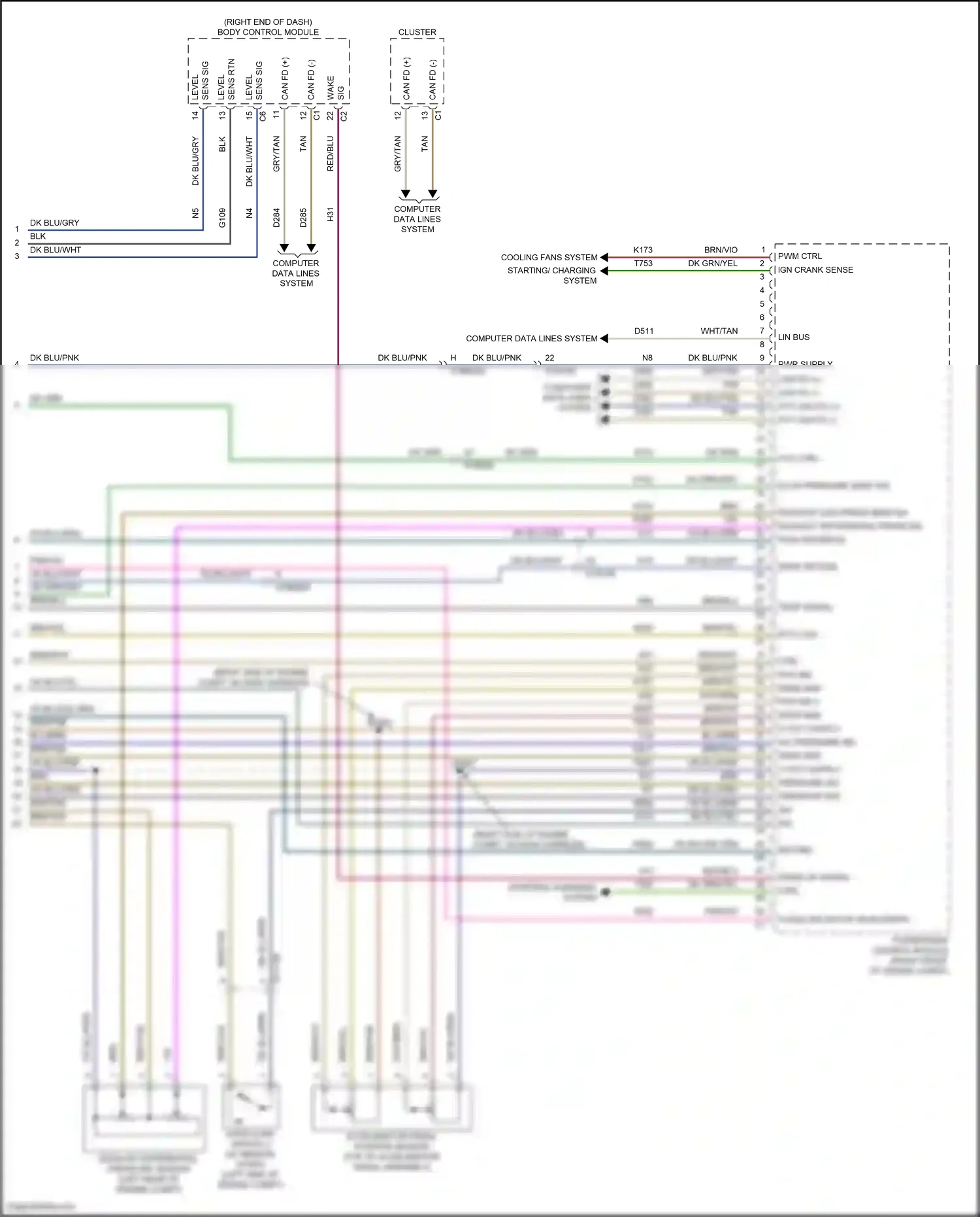 Wiring diagram computer data lines system for Jeep Grand Cherokee WL (2021-2024) (122 of 125)