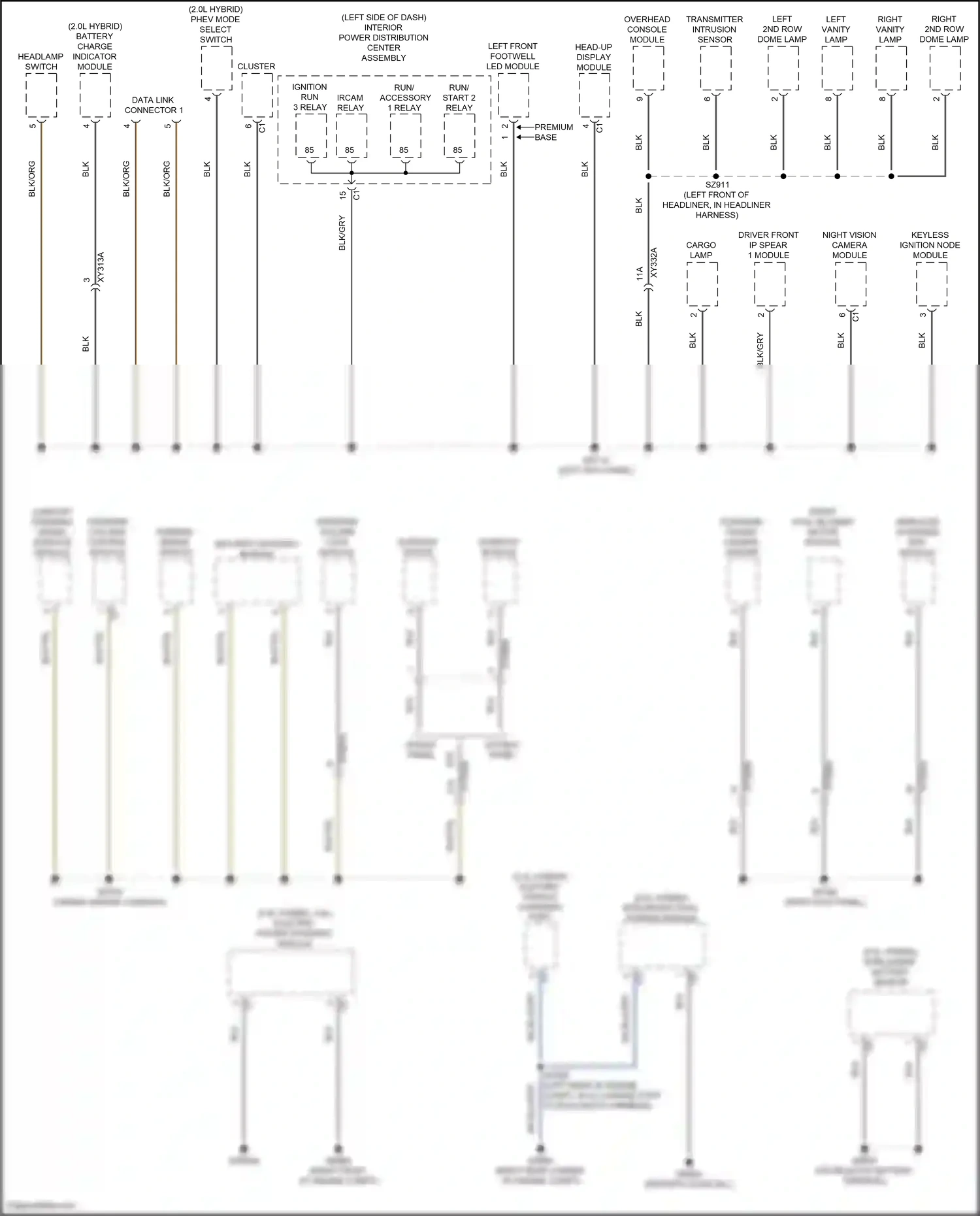 Wiring diagram double panel for Jeep Grand Cherokee WL (2021-2024) (1 of 1)