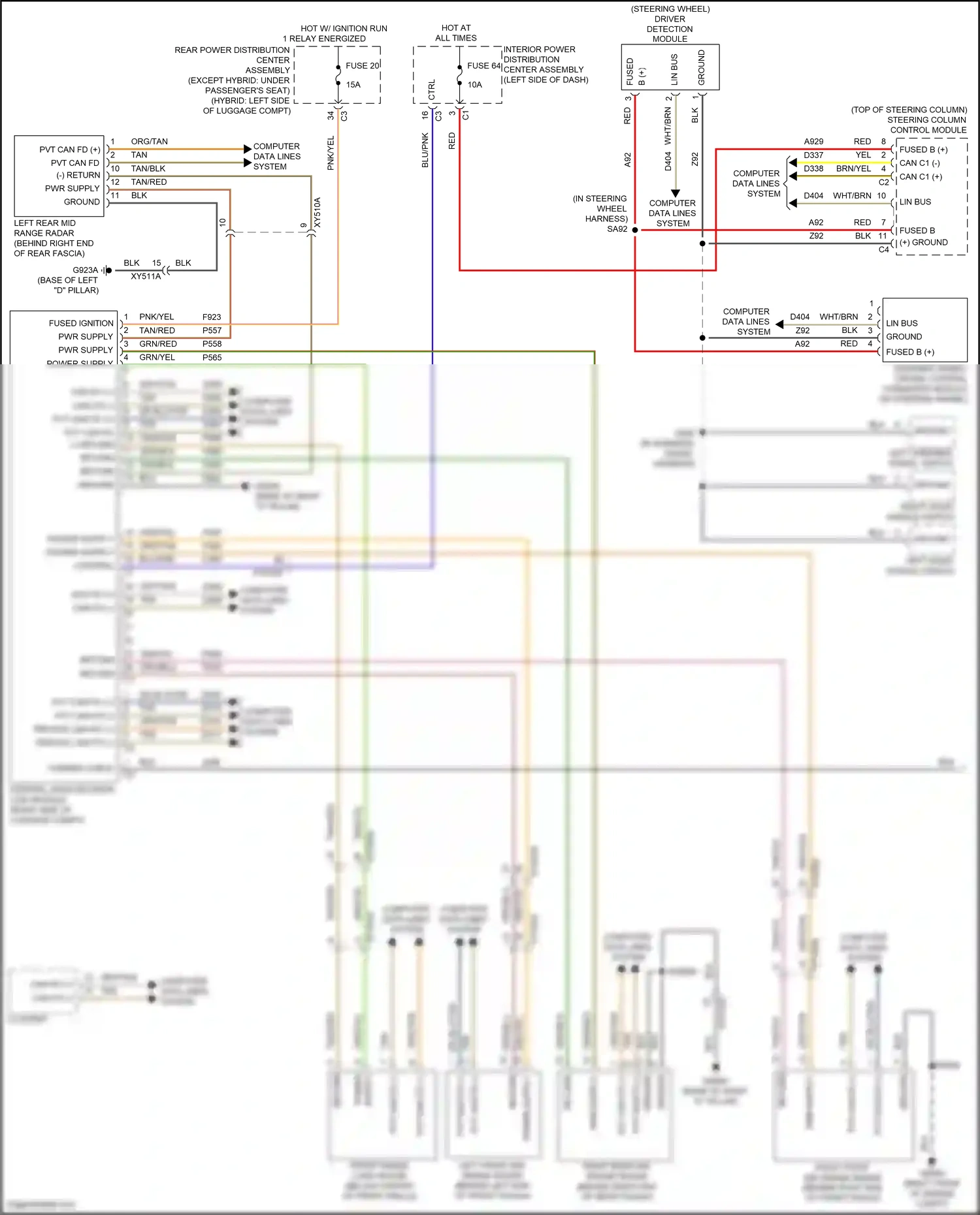 Wiring diagram driver detection module for Jeep Grand Cherokee WL (2021-2024) (2 of 2)