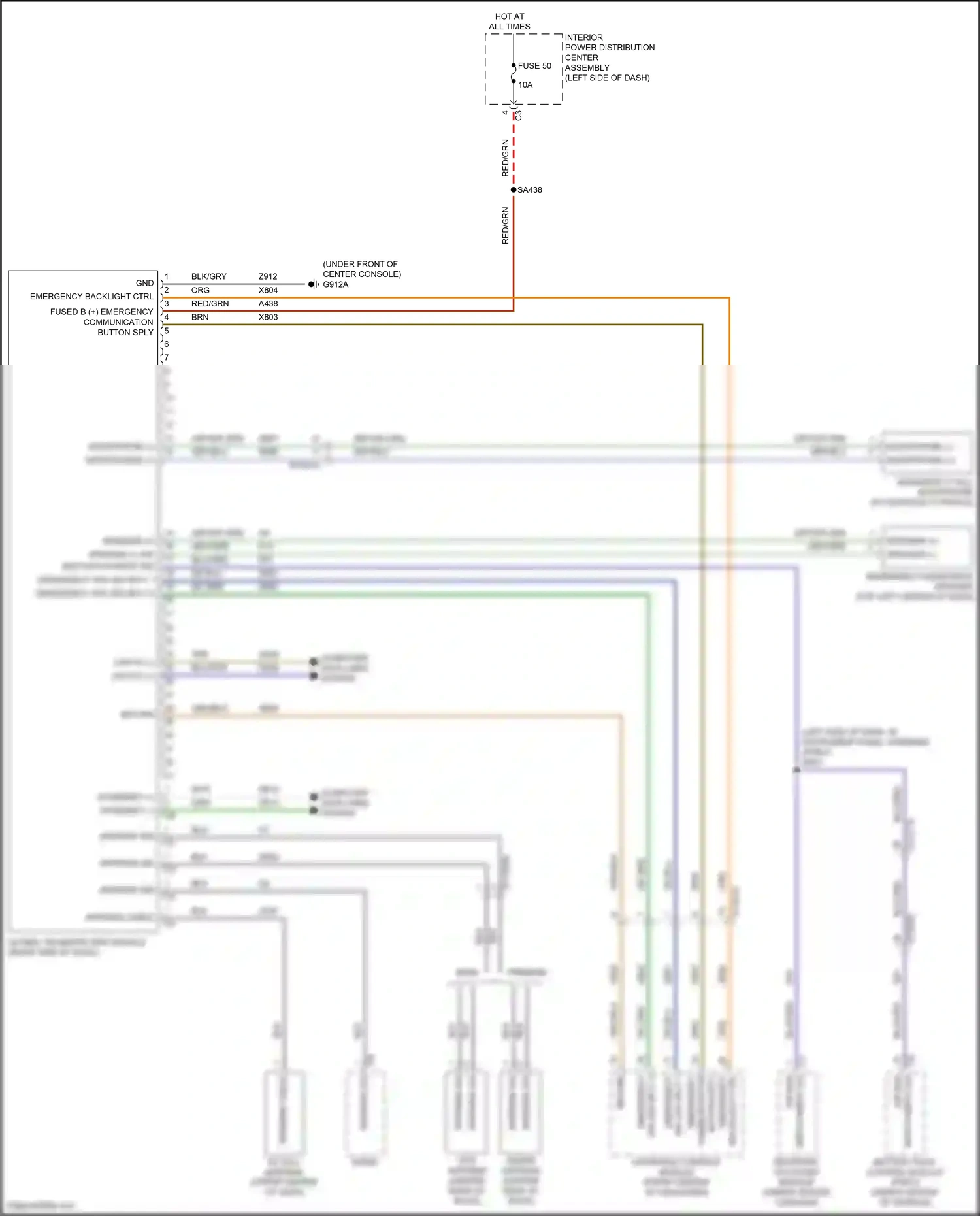 Wiring diagram emergency backlight ctrl for Jeep Grand Cherokee WL (2021-2024) (1 of 1)