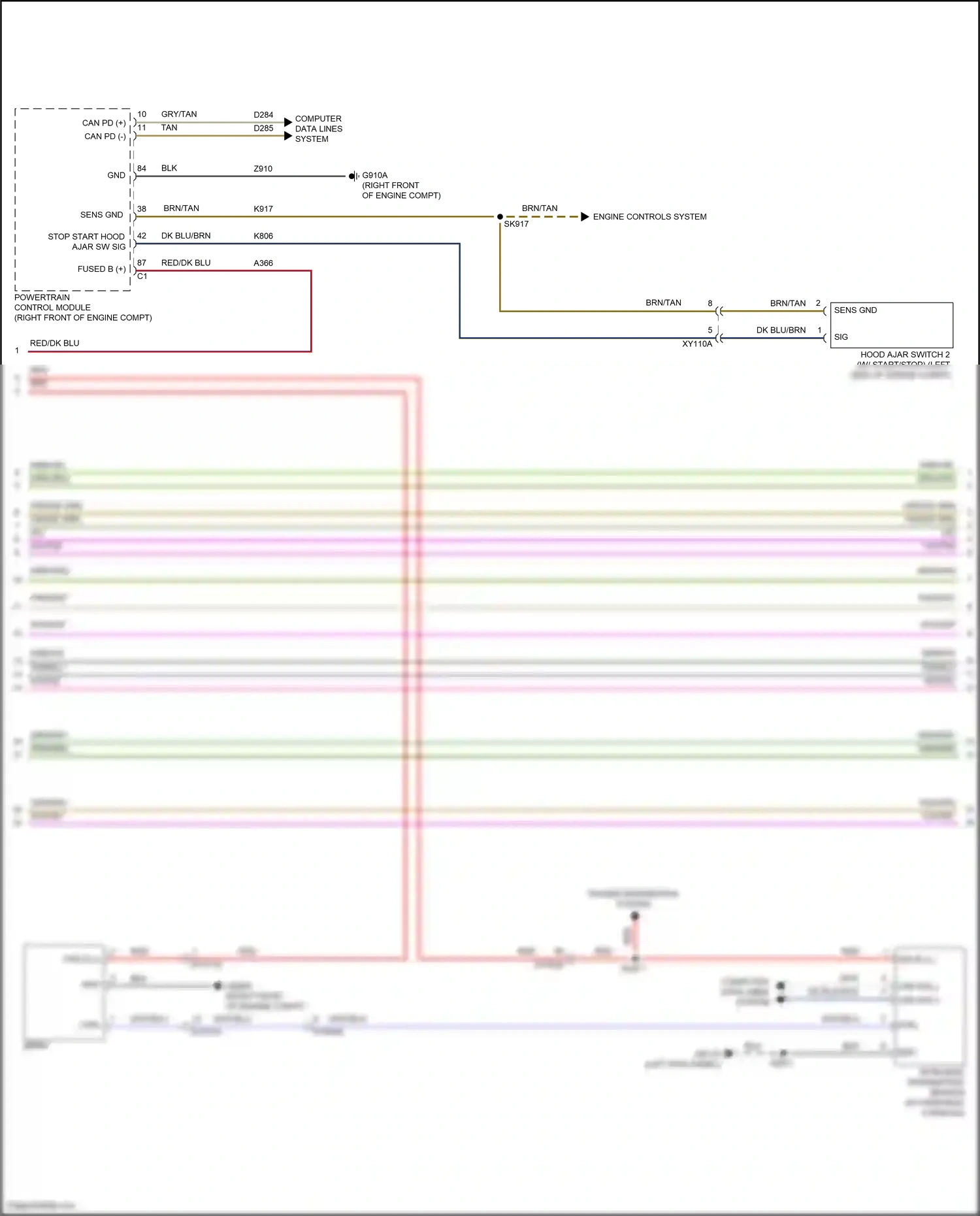 Wiring diagram engine controls system for Jeep Grand Cherokee WL (2021-2024) (5 of 7)
