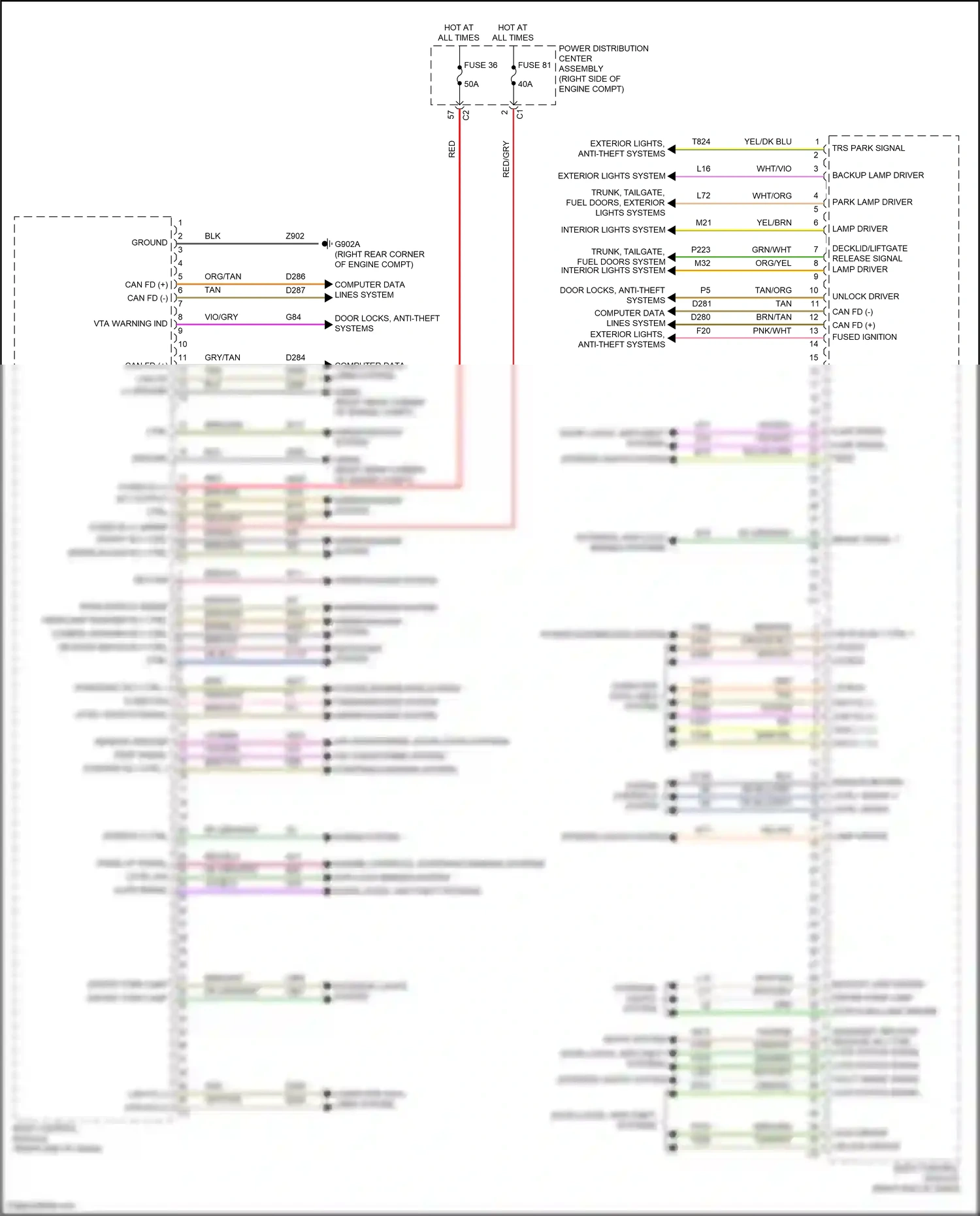 Wiring diagram engine controls system for Jeep Grand Cherokee WL (2021-2024) (3 of 7)