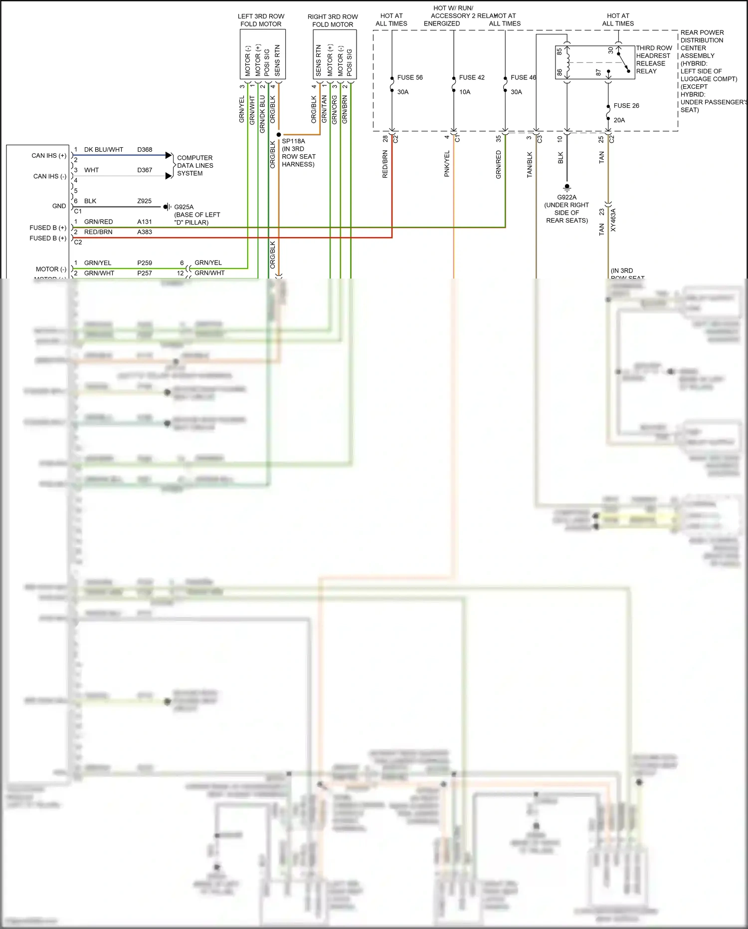 Wiring diagram fold stow module for Jeep Grand Cherokee WL (2021-2024) (2 of 2)