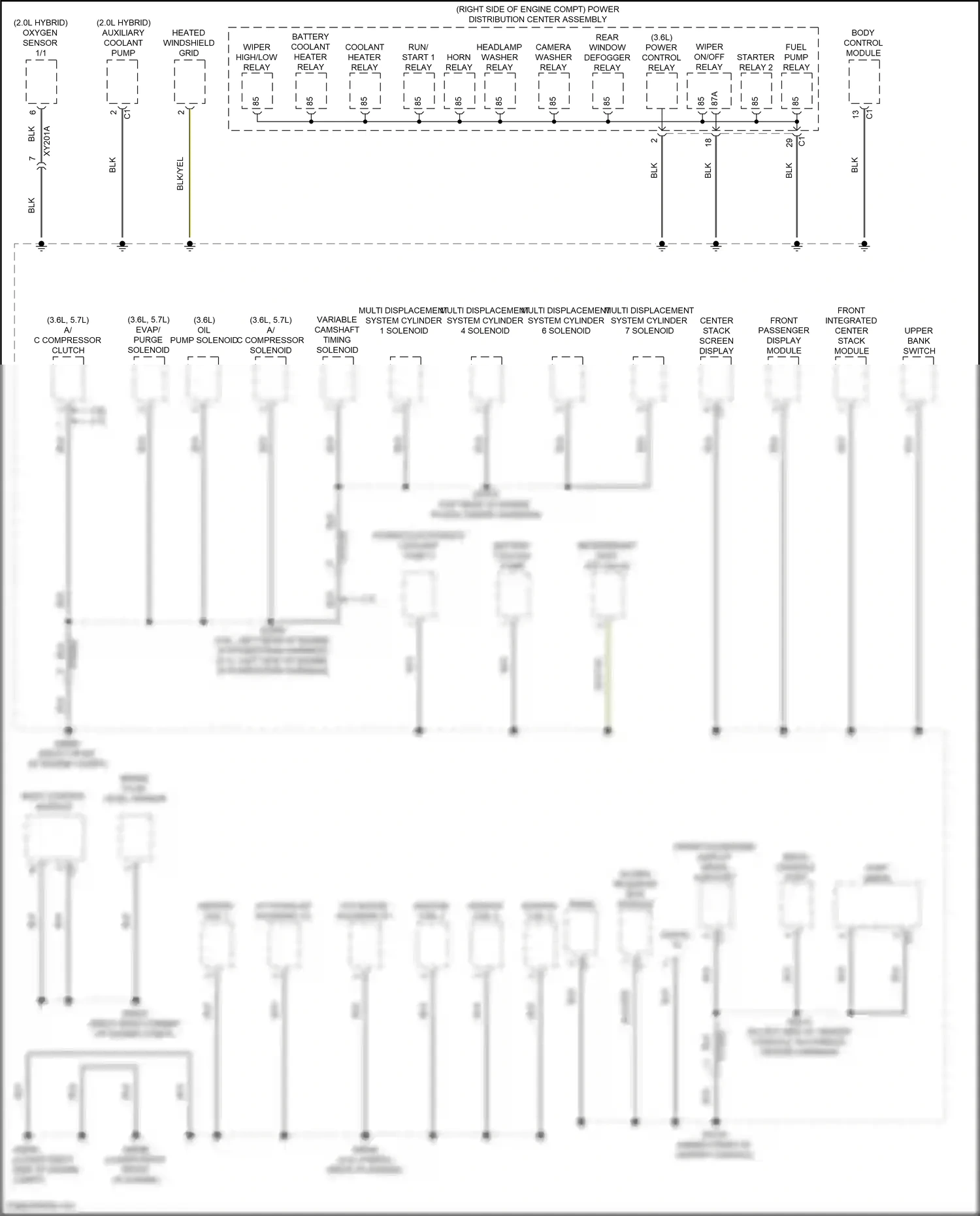 Wiring diagram front passenger display module for Jeep Grand Cherokee WL (2021-2024) (2 of 7)