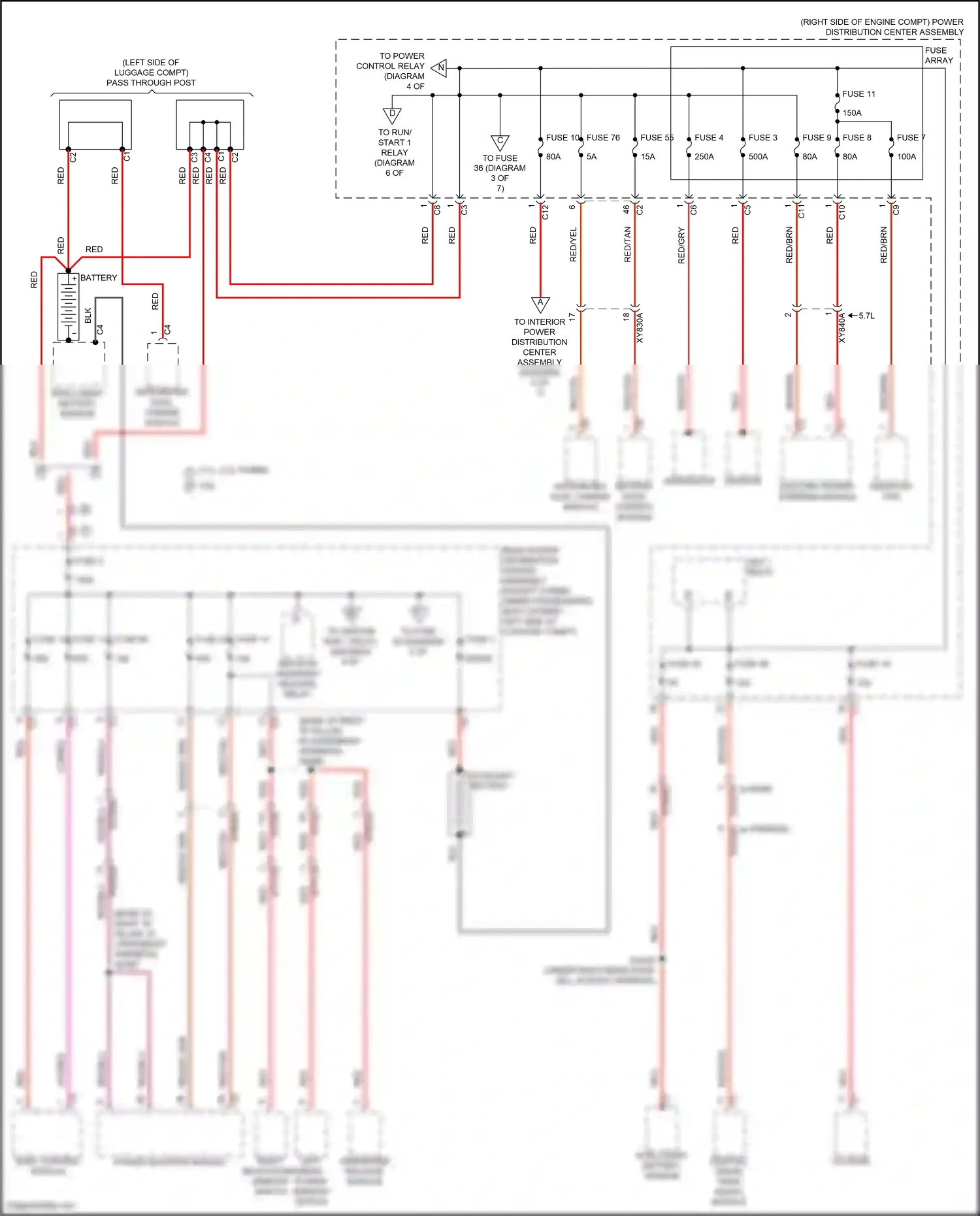 Wiring diagram fuse array for Jeep Grand Cherokee WL (2021-2024) (3 of 4)