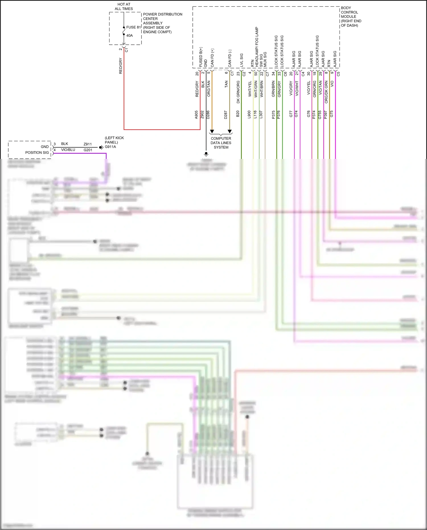Wiring diagram keyless ignition node module for Jeep Grand Cherokee WL (2021-2024) (6 of 6)