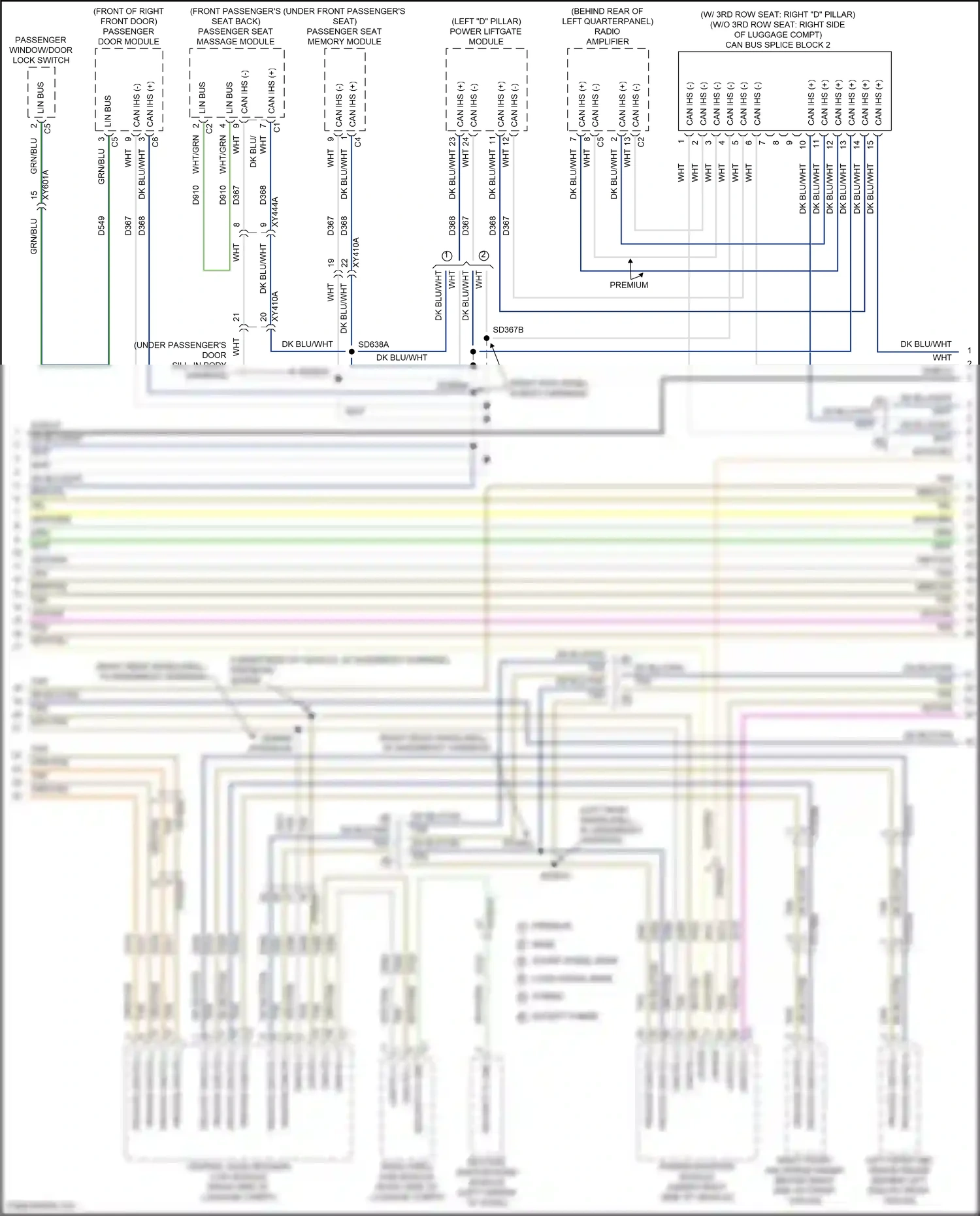Wiring diagram keyless ignition node module for Jeep Grand Cherokee WL (2021-2024) (1 of 6)