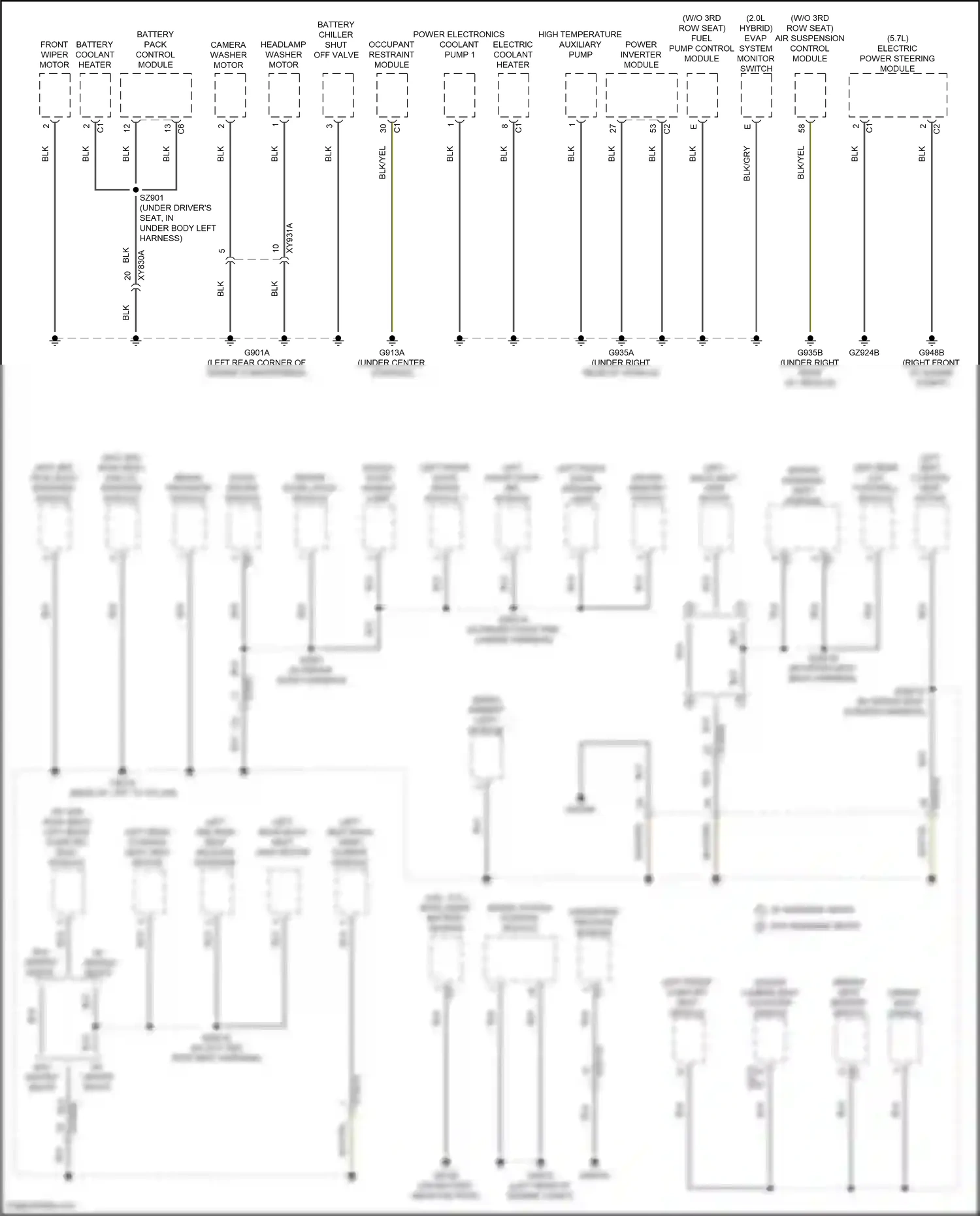 Wiring diagram left front door bin module for Jeep Grand Cherokee WL (2021-2024) (4 of 4)