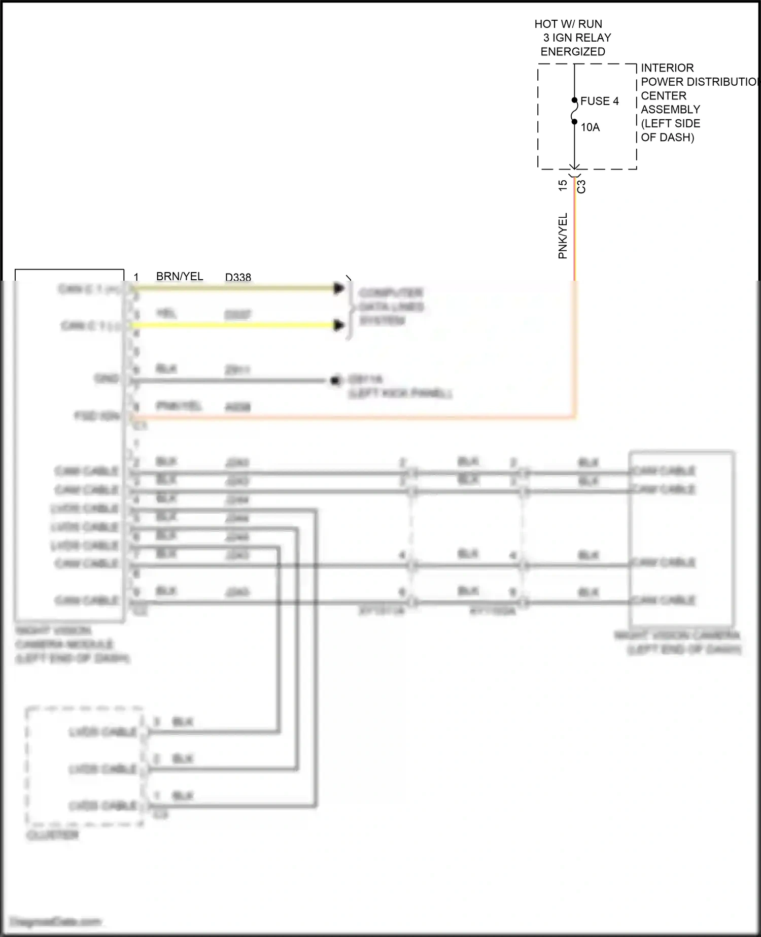 Wiring diagram night vision camera module for Jeep Grand Cherokee WL (2021-2024) (3 of 4)