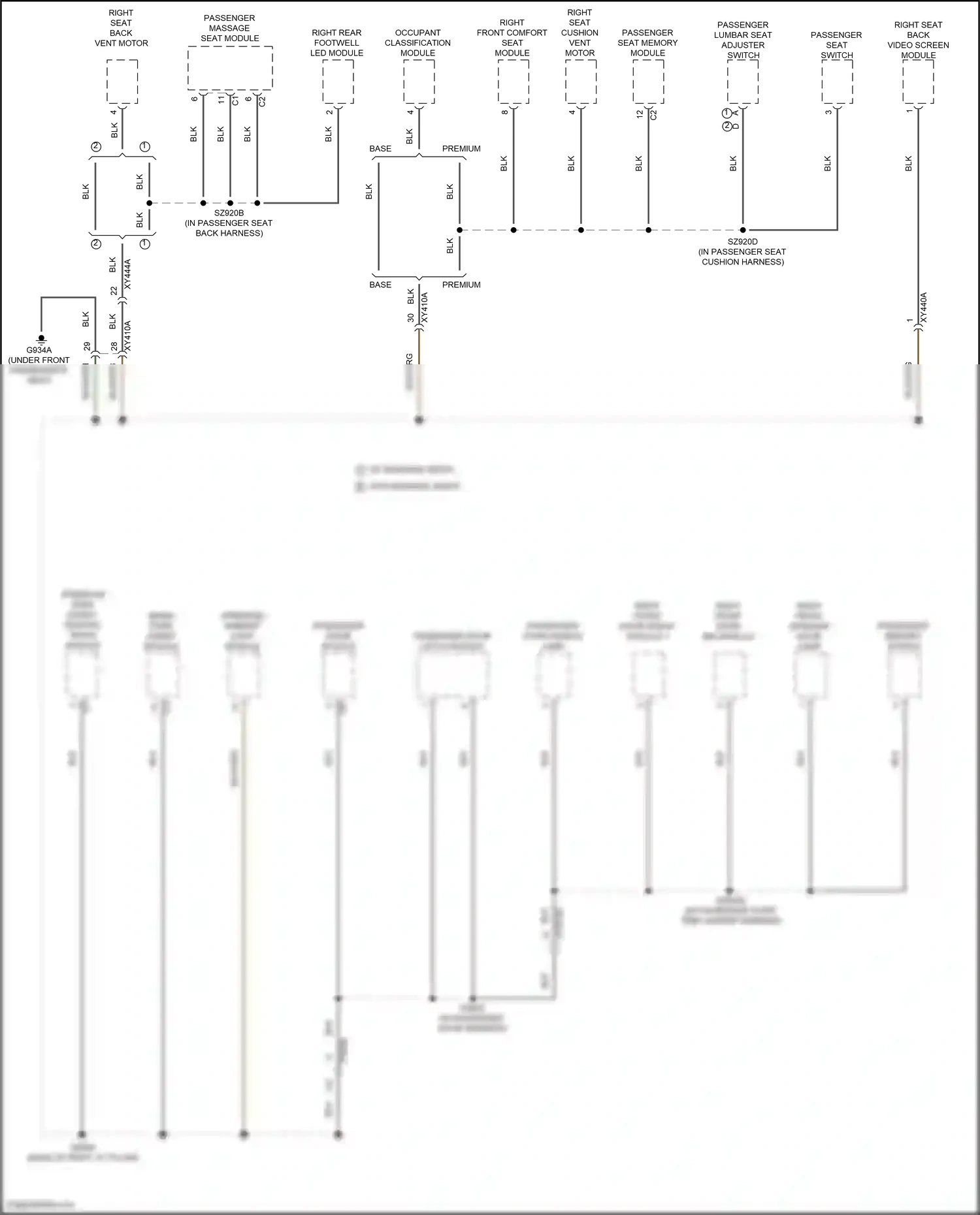 Wiring diagram occupant classification module for Jeep Grand Cherokee WL (2021-2024) (2 of 4)
