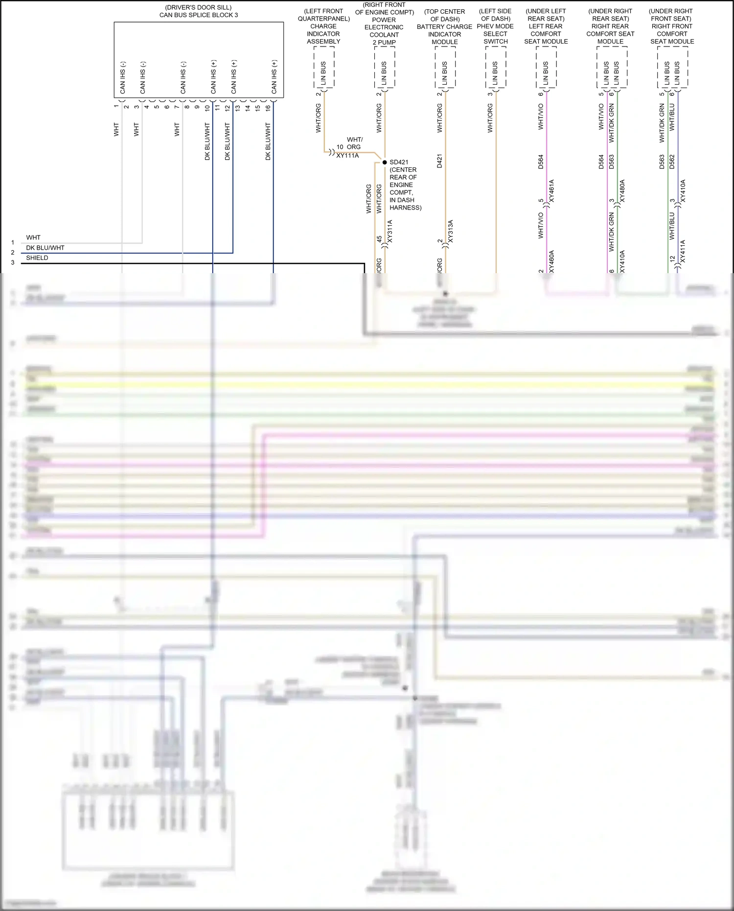 Wiring diagram rear integrated center stack module for Jeep Grand Cherokee WL (2021-2024) (2 of 5)