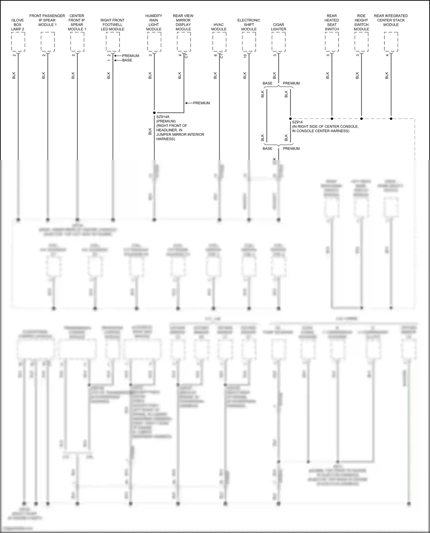 Wiring diagram rear integrated center stack module for Jeep Grand Cherokee WL (2021-2024) (3 of 5)