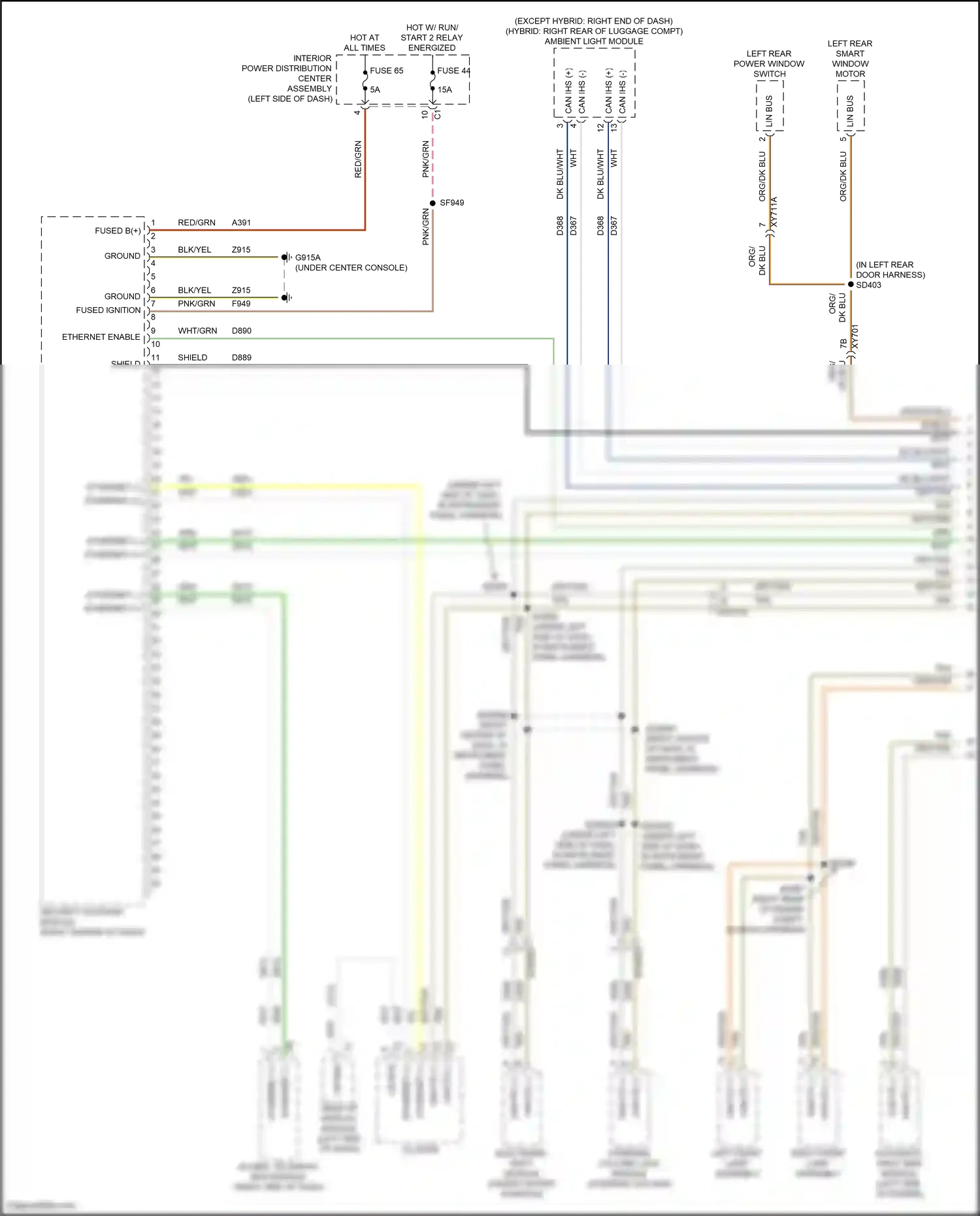Wiring diagram security gateway module for Jeep Grand Cherokee WL (2021-2024) (2 of 5)