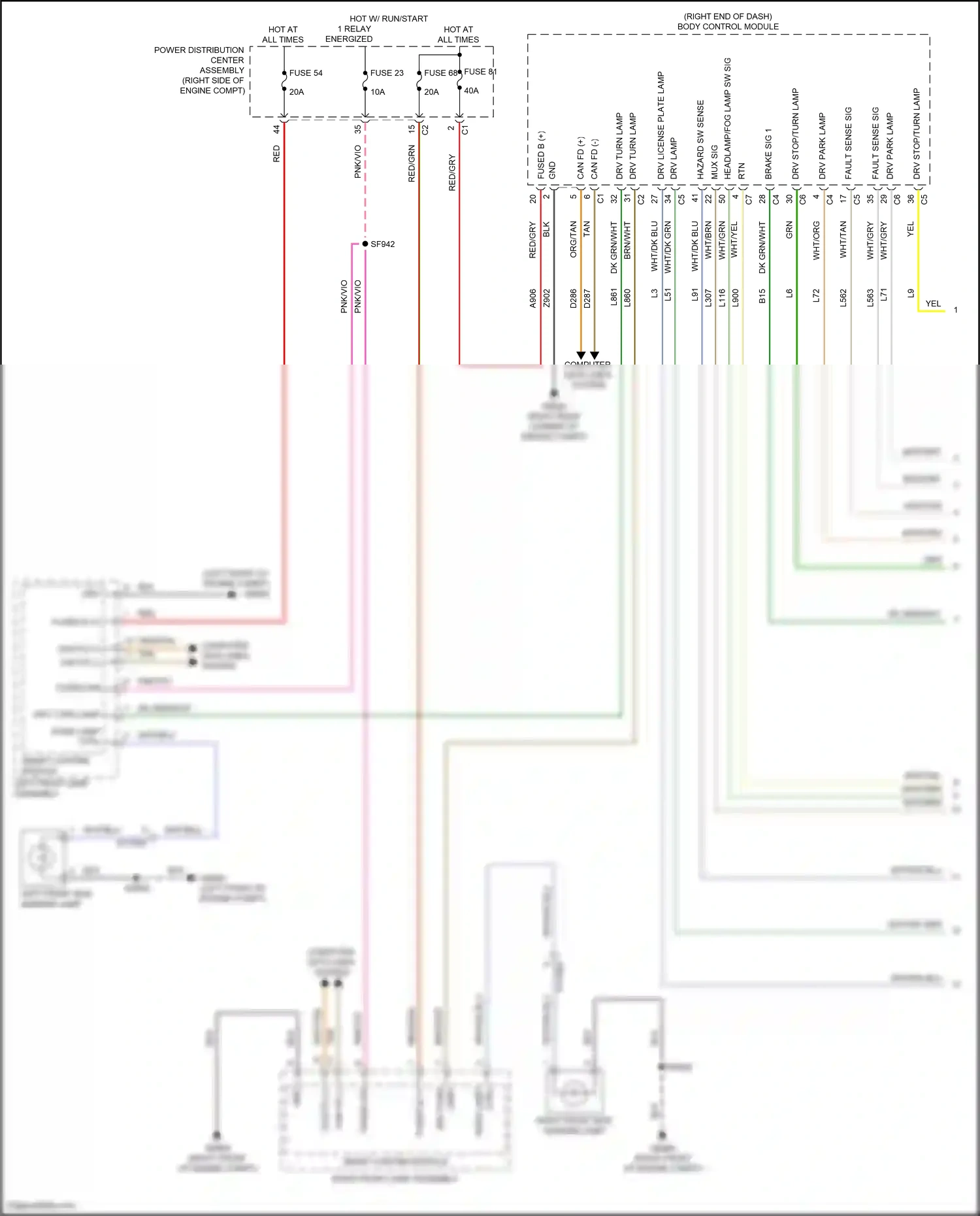 Wiring diagram smart lighting module for Jeep Grand Cherokee WL (2021-2024) (1 of 2)