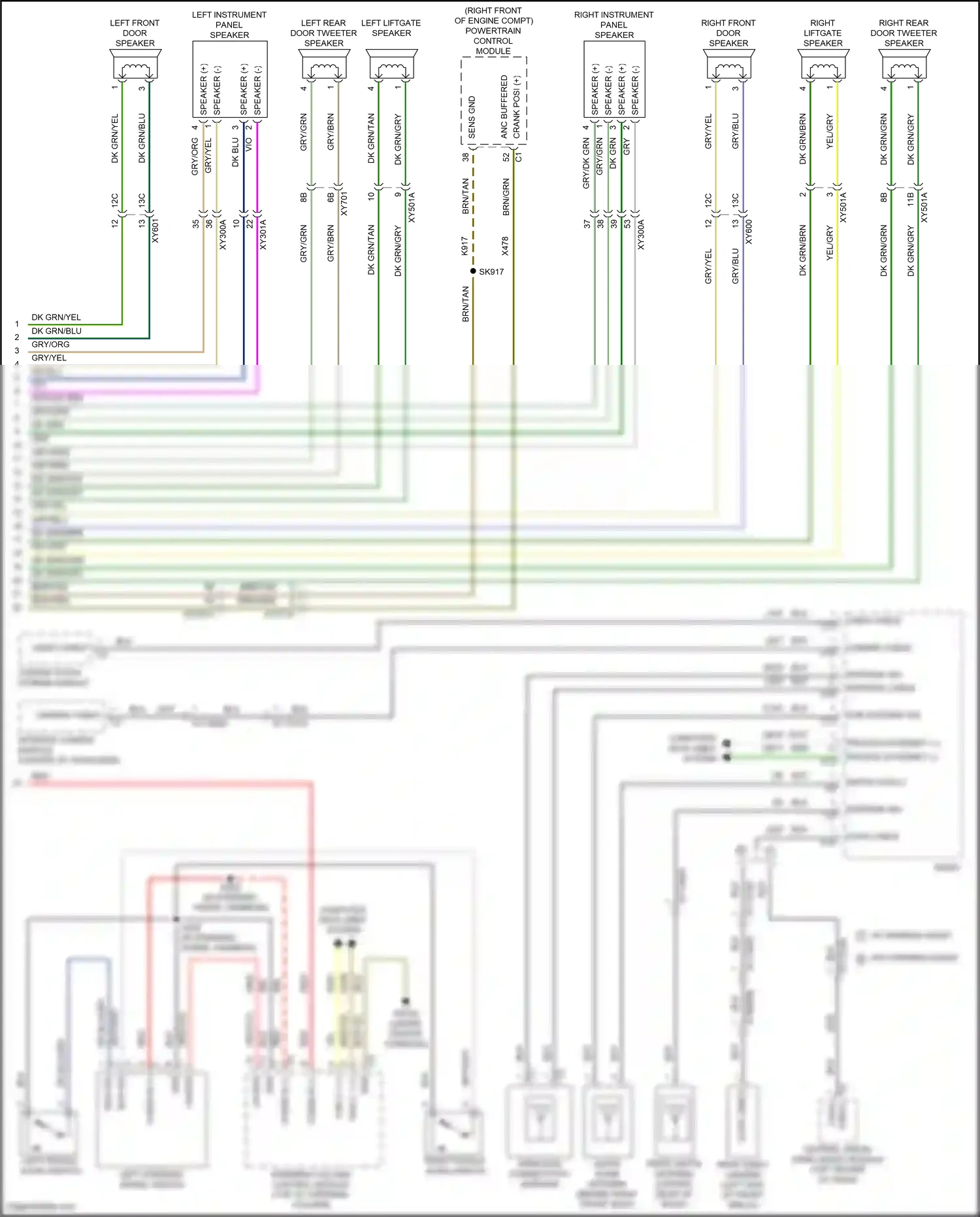 Wiring diagram steering column control module for Jeep Grand Cherokee WL (2021-2024) (6 of 17)
