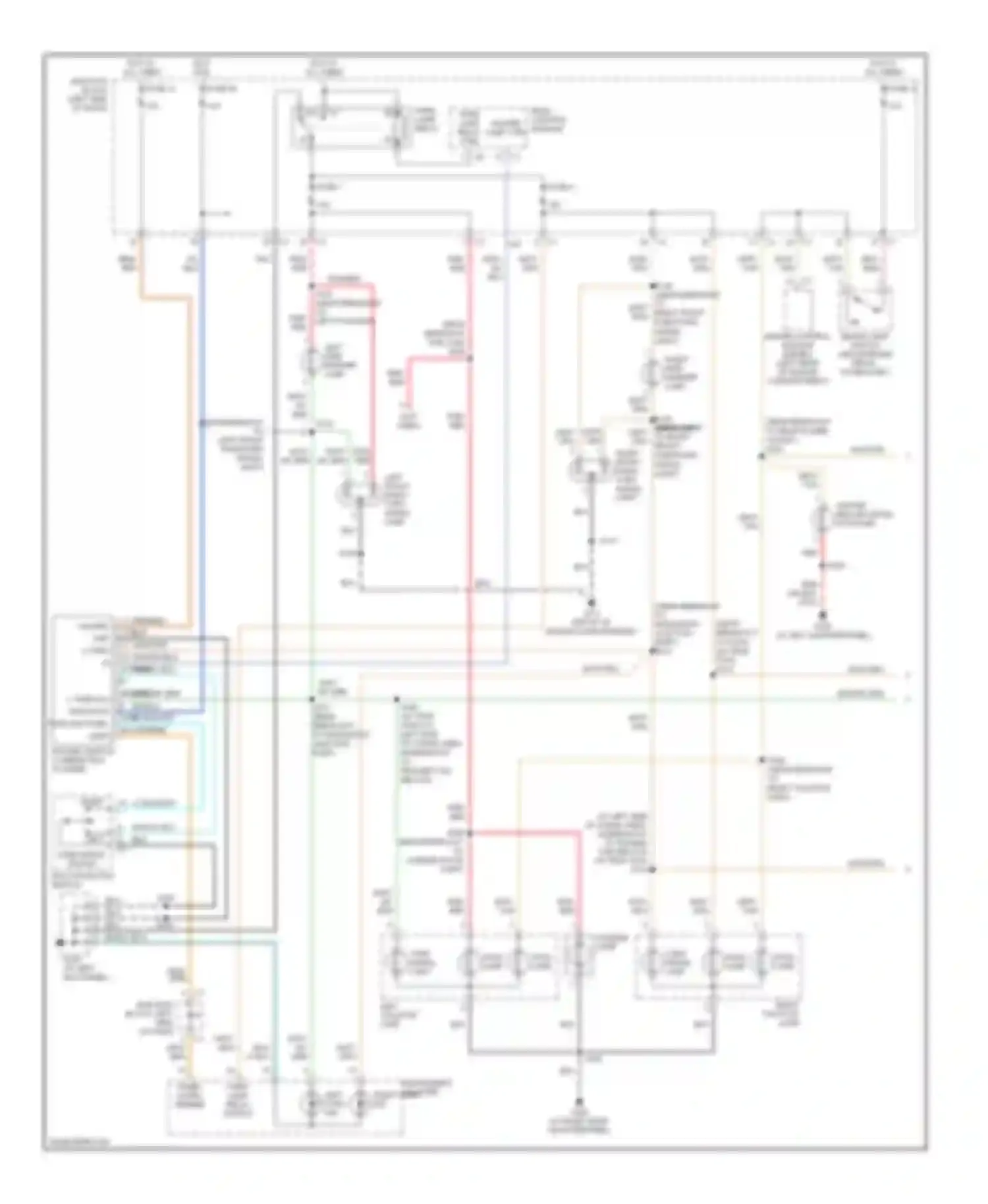 Liberty Jeep I (2001-2007): Exterior lamps circuit (1 of 2)