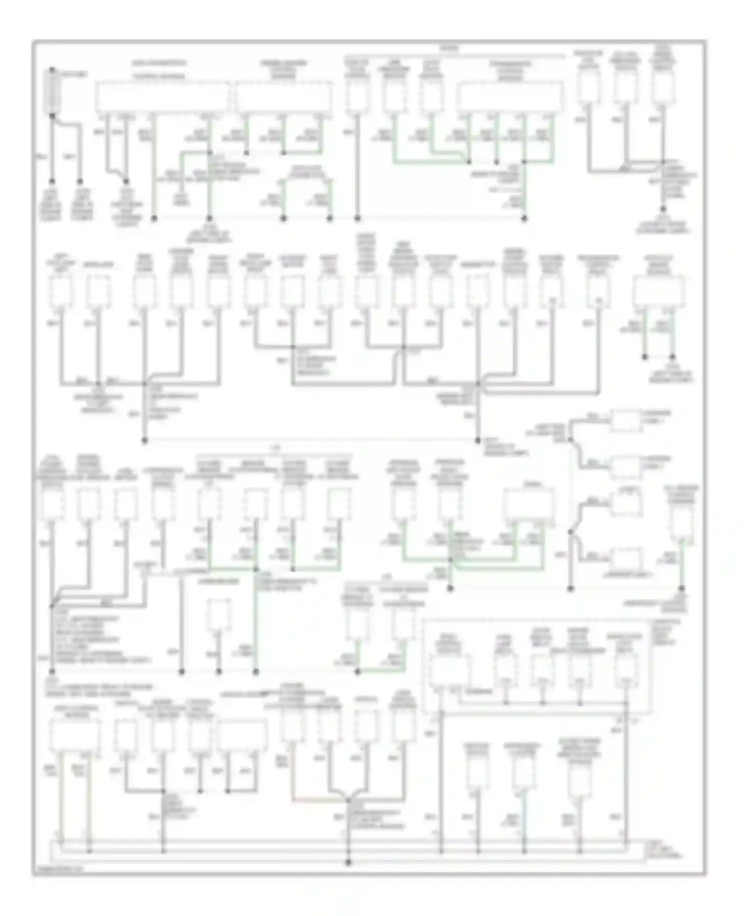 Liberty Jeep I (2001-2007): Ground distribution circuit (1 of 2)