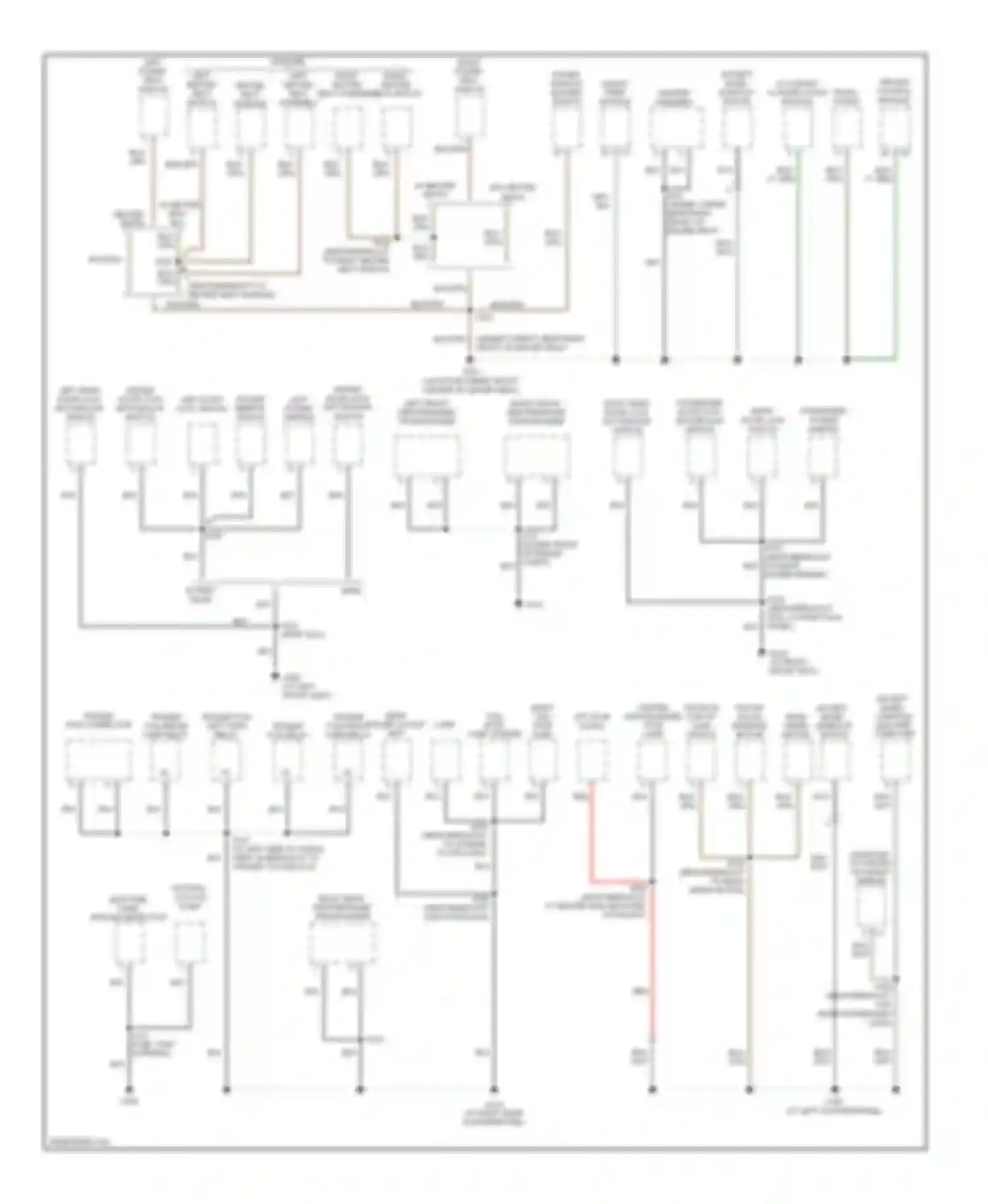Liberty Jeep I (2001-2007): Ground distribution circuit (2 of 2)