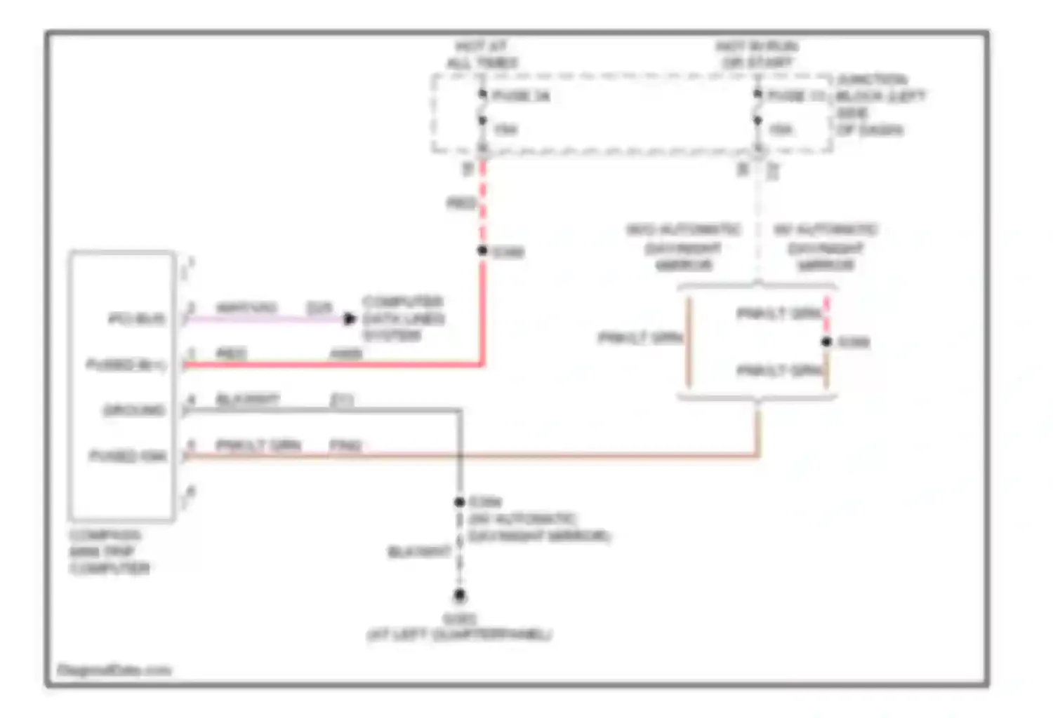 Liberty Jeep I (2001-2007): Overhead console circuit