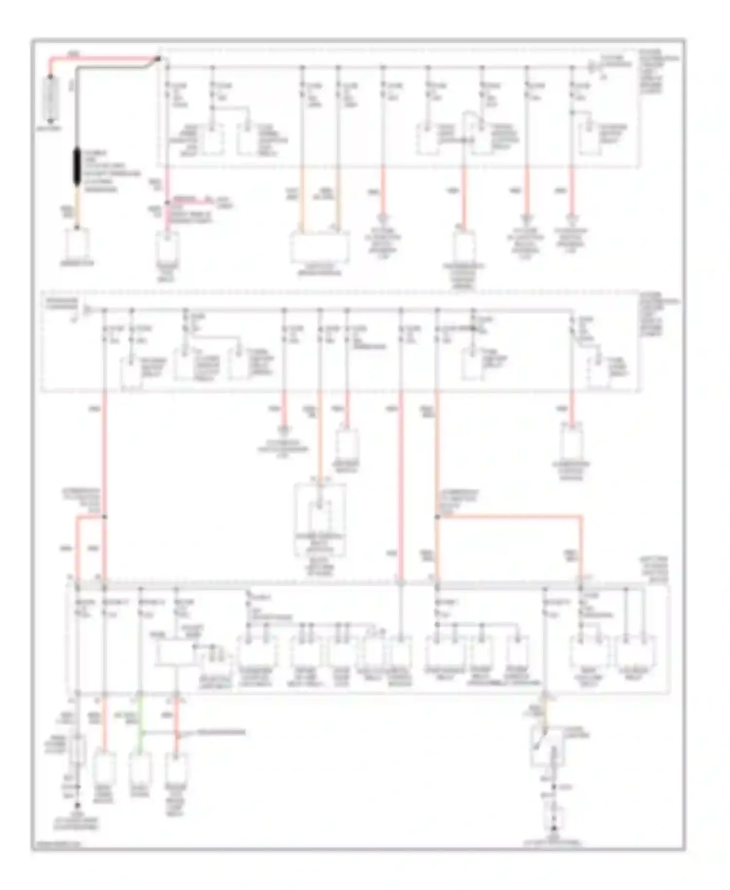 Liberty Jeep I (2001-2007): Power distribution circuit (1 of 3)