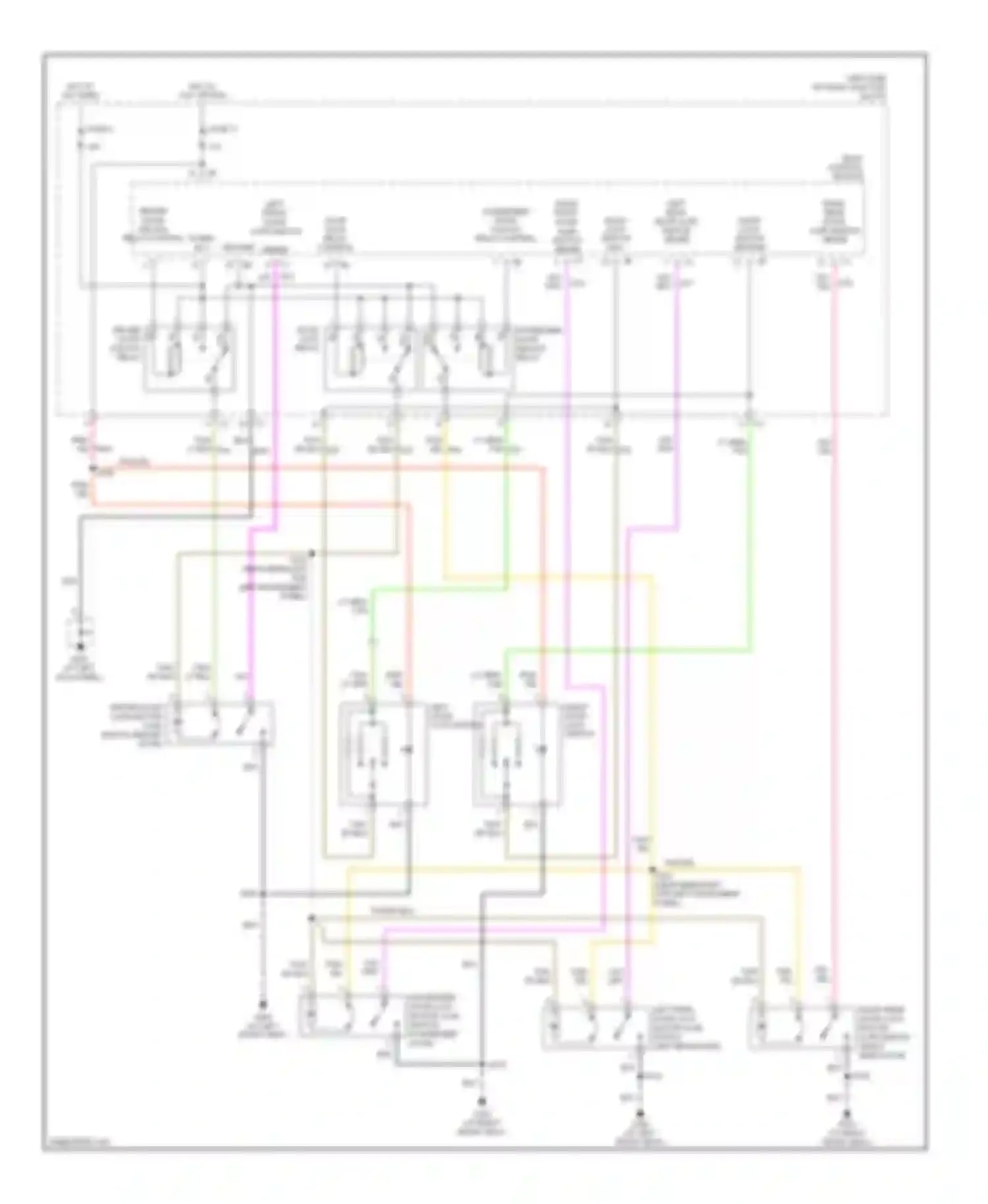 Liberty Jeep I (2001-2007): Power door locks circuit (1 of 2)