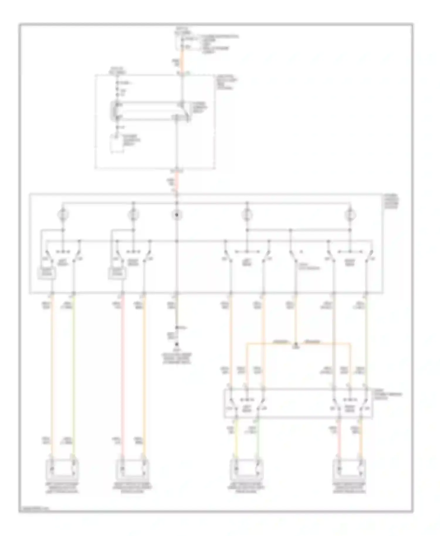 Liberty Jeep I (2001-2007): Power windows circuit