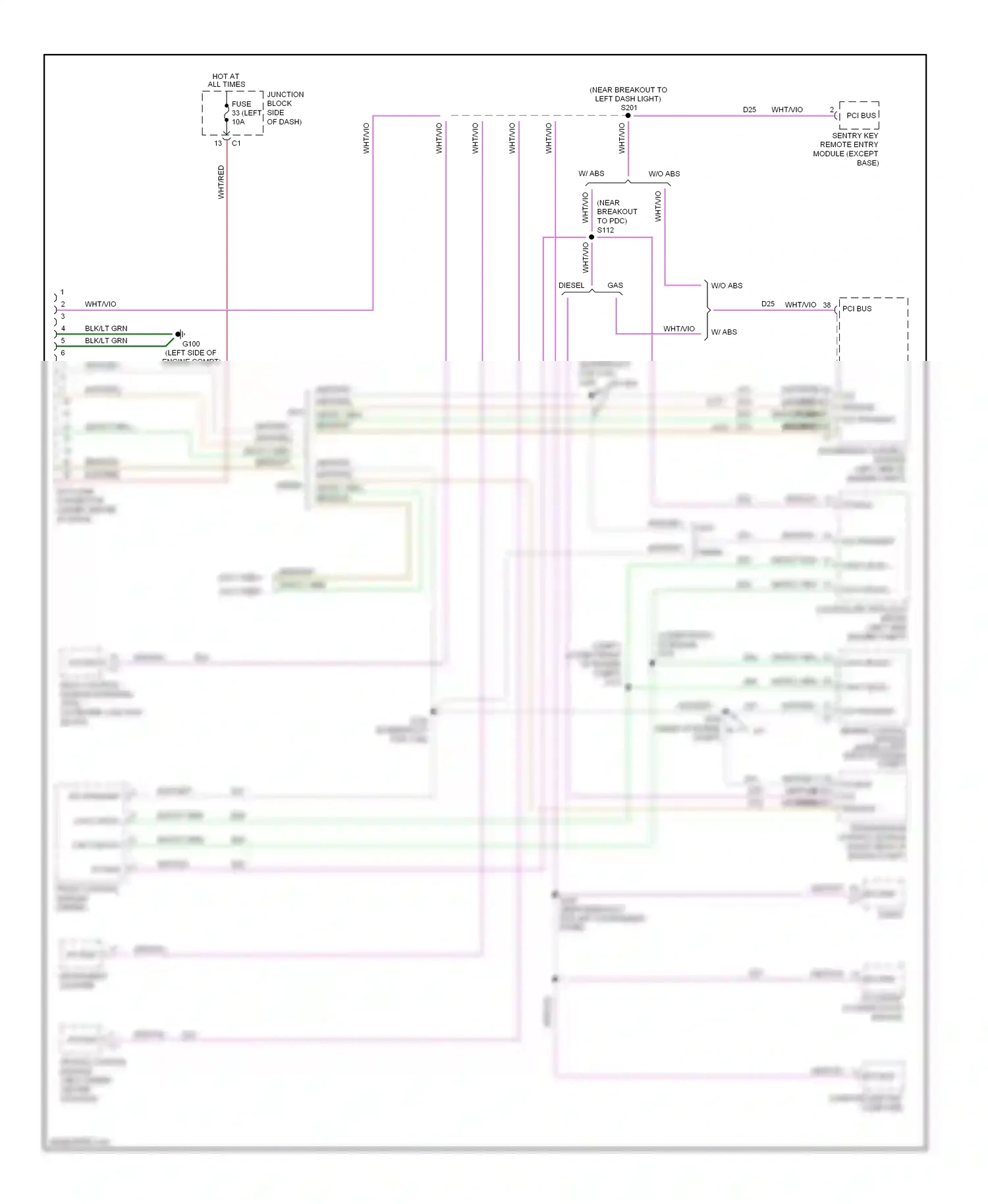 Jeep Liberty I (2001-2007) engine compt) wiring diagram  (1 of 1)