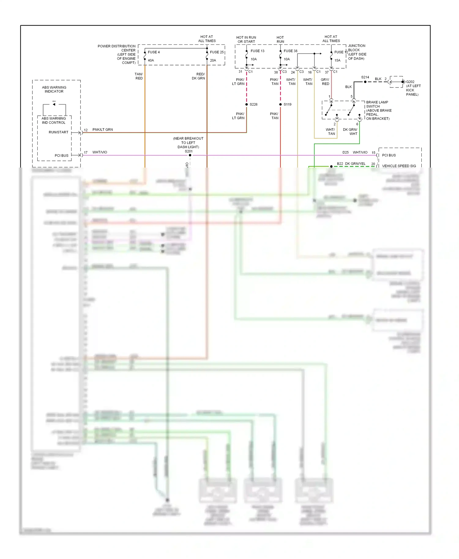 Jeep Liberty I (2001-2007) engine control module wiring diagram  (2 of 3)