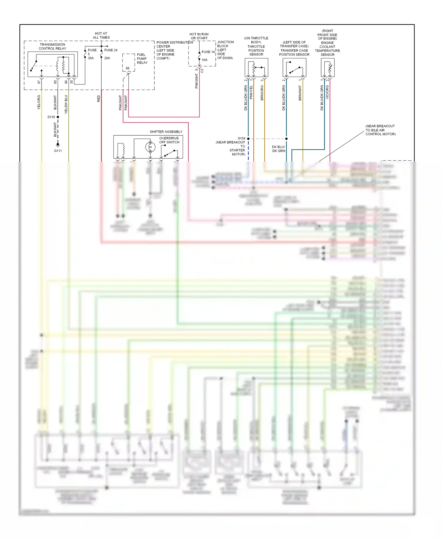 Jeep Liberty I (2001-2007) engine controls system wiring diagram  (1 of 1)