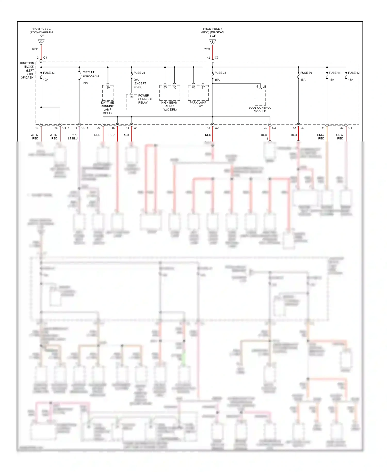 Jeep Liberty I (2001-2007) occupant classification module wiring diagram  (3 of 4)