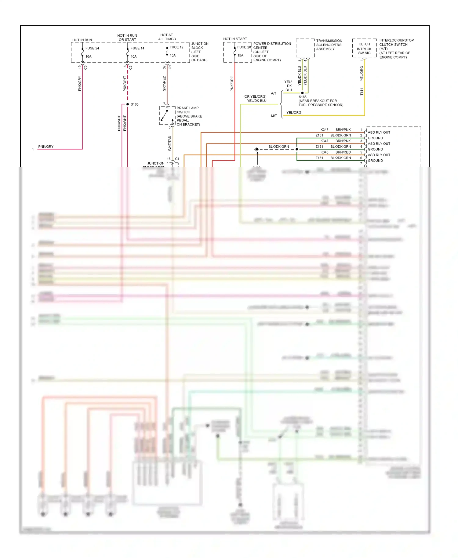 Jeep Liberty I (2001-2007) shift interlock system wiring diagram  (4 of 4)