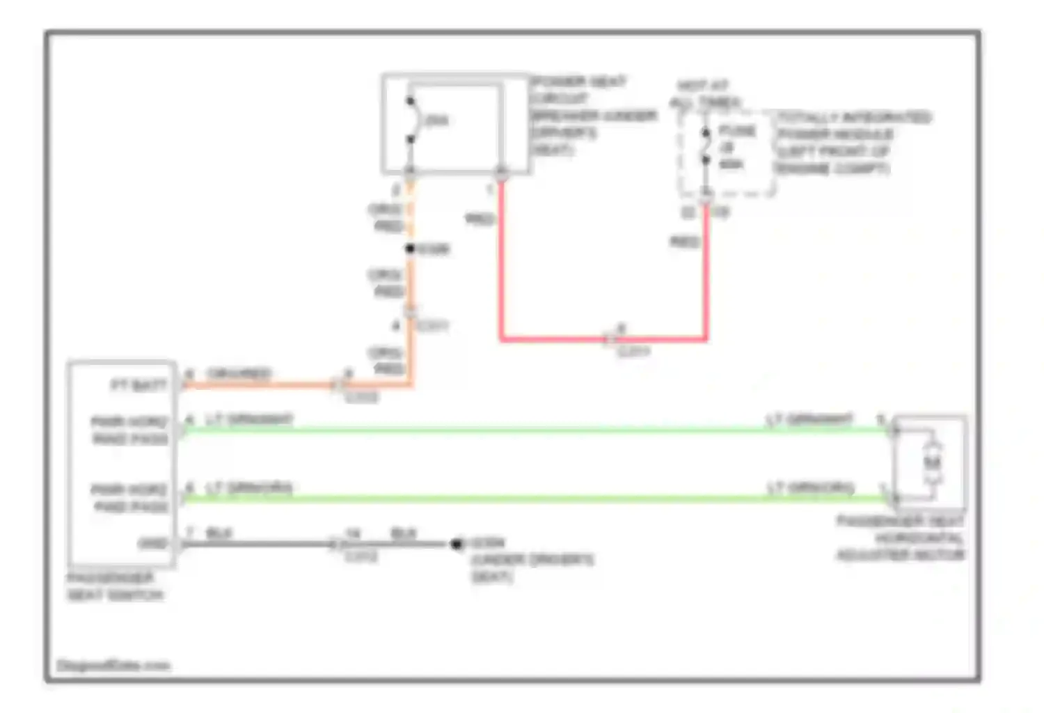 Liberty Jeep II (2007-2012): Passenger power seat circuit