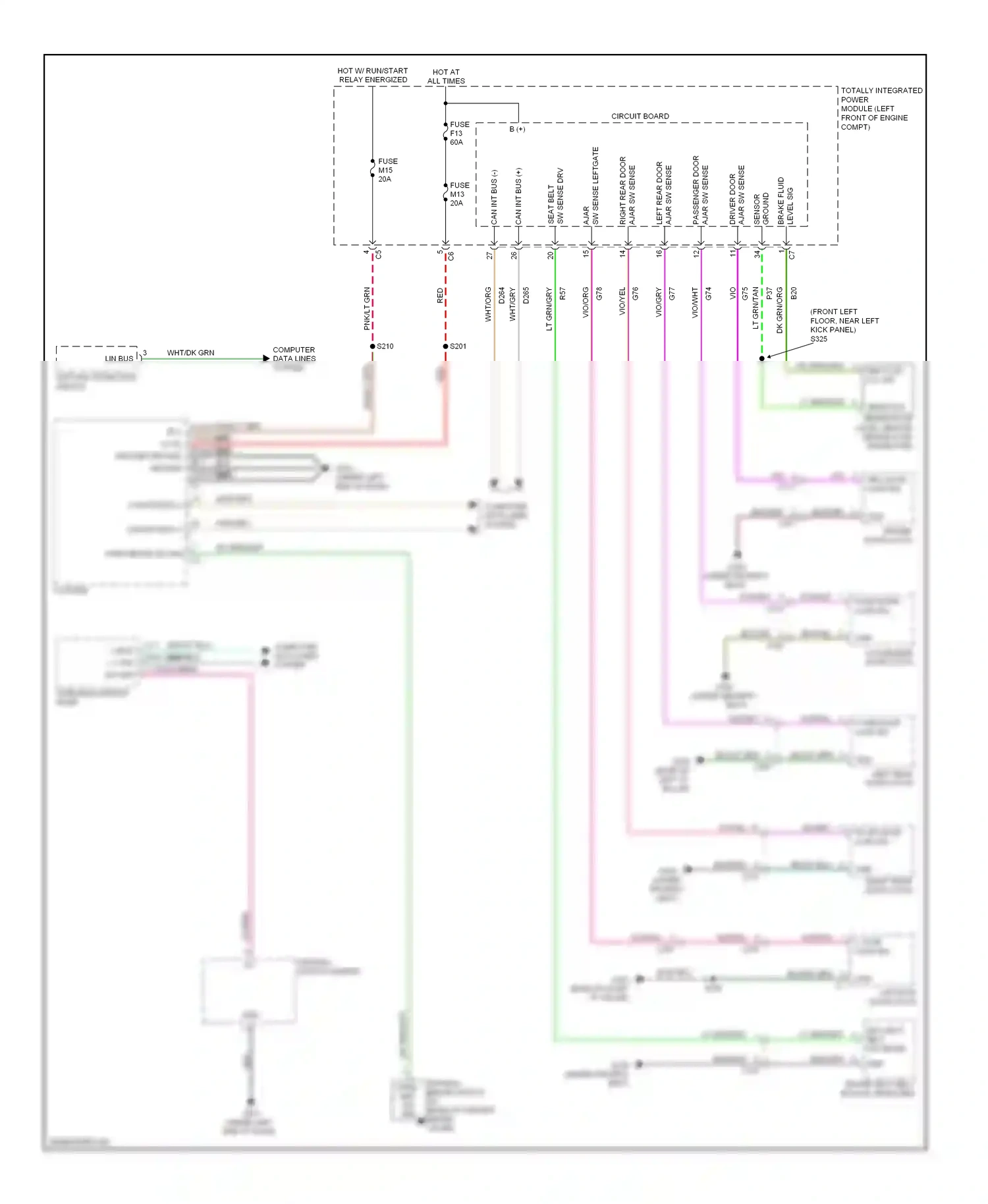 Jeep Liberty II (2007-2012) left multifunction switch wiring diagram  (1 of 4)