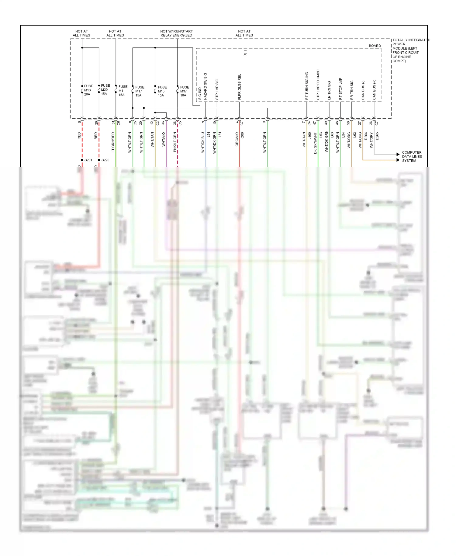 Jeep Liberty II (2007-2012) left multifunction switch wiring diagram  (2 of 4)