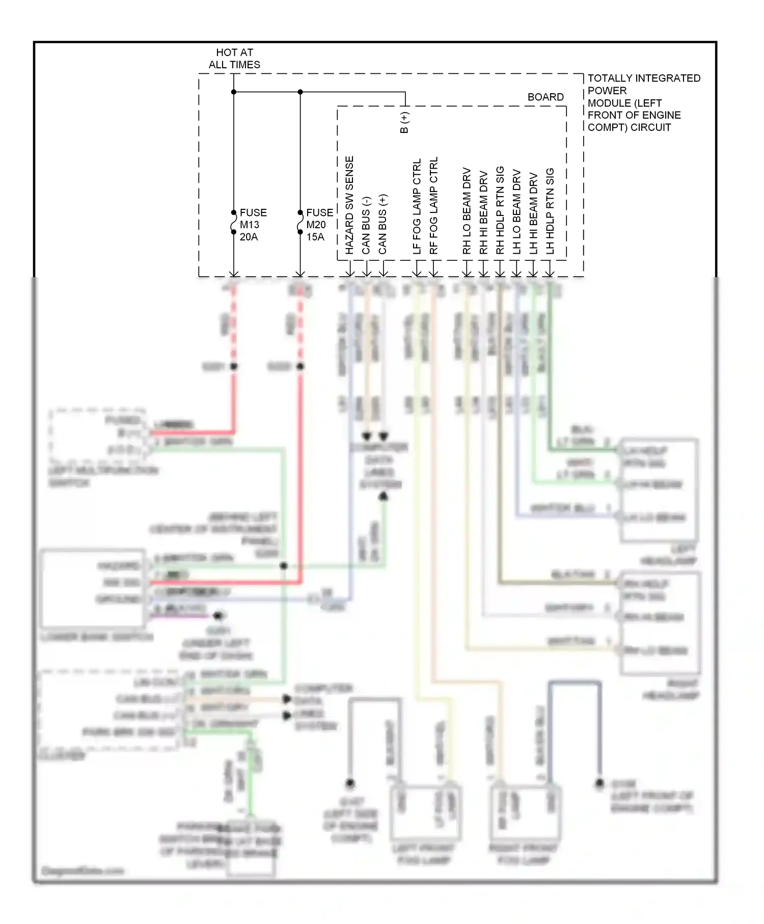 Jeep Liberty II (2007-2012) left multifunction switch wiring diagram  (4 of 4)