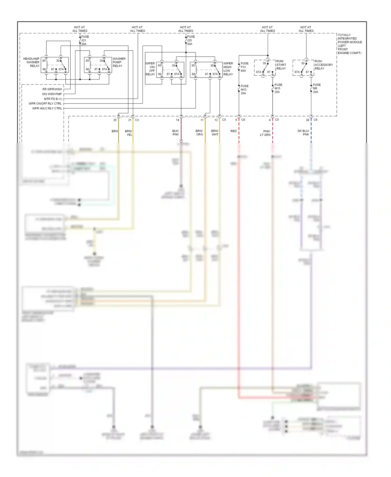 Jeep Liberty II (2007-2012) left multifunction switch wiring diagram  (3 of 4)