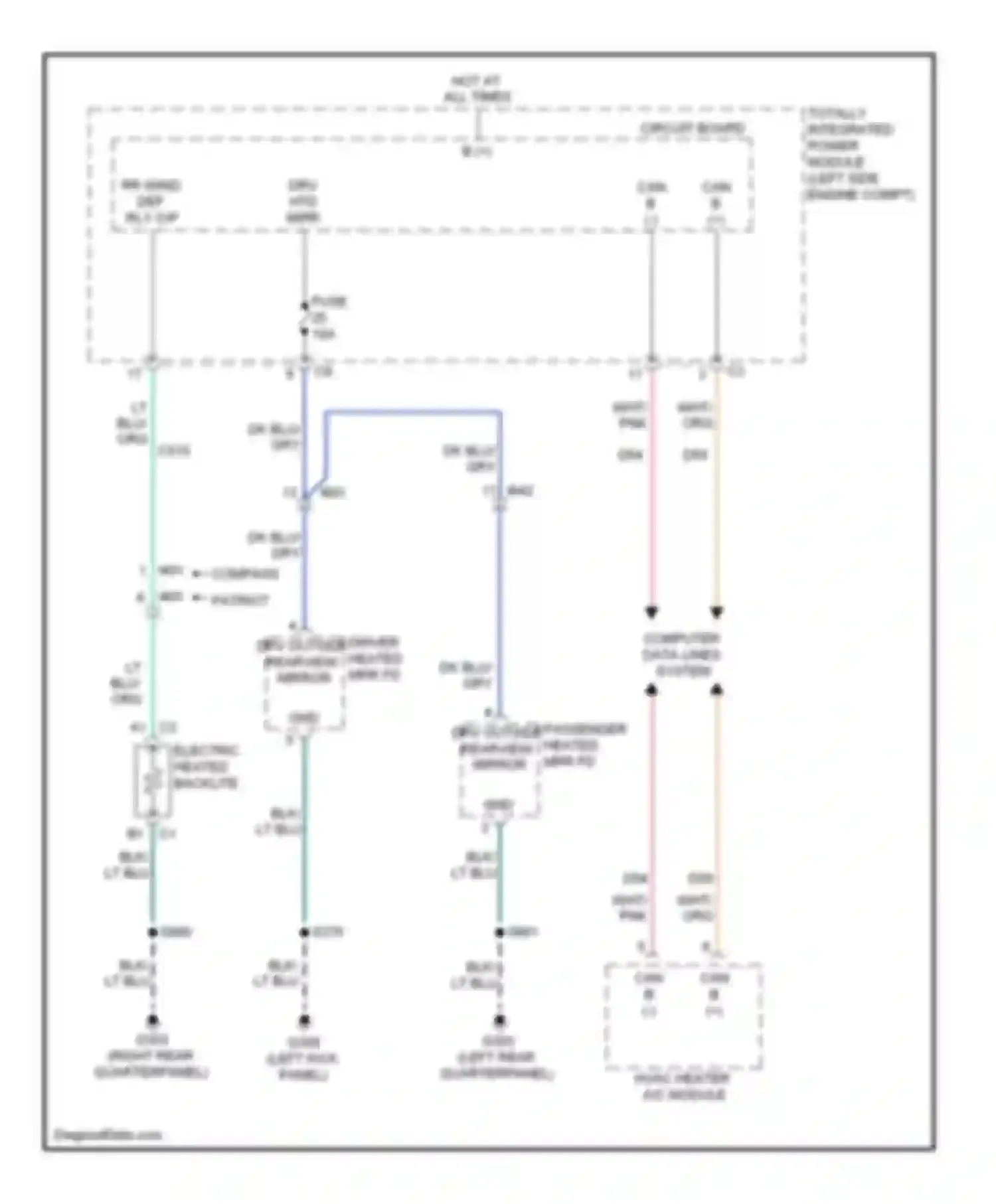 Patriot Jeep I (2006-2016): Defoggers circuit