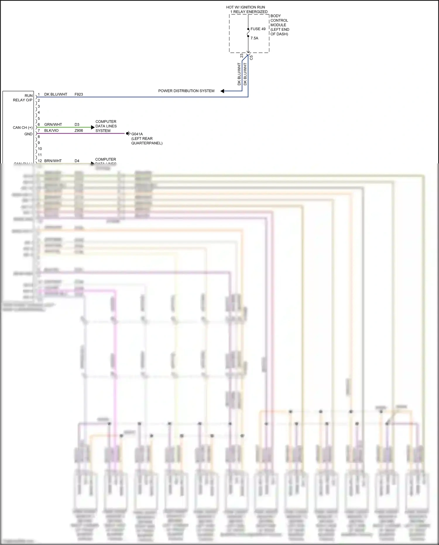 Wiring diagram computer data lines system for Jeep Renegade I facelift (2018-2024) (37 of 73)