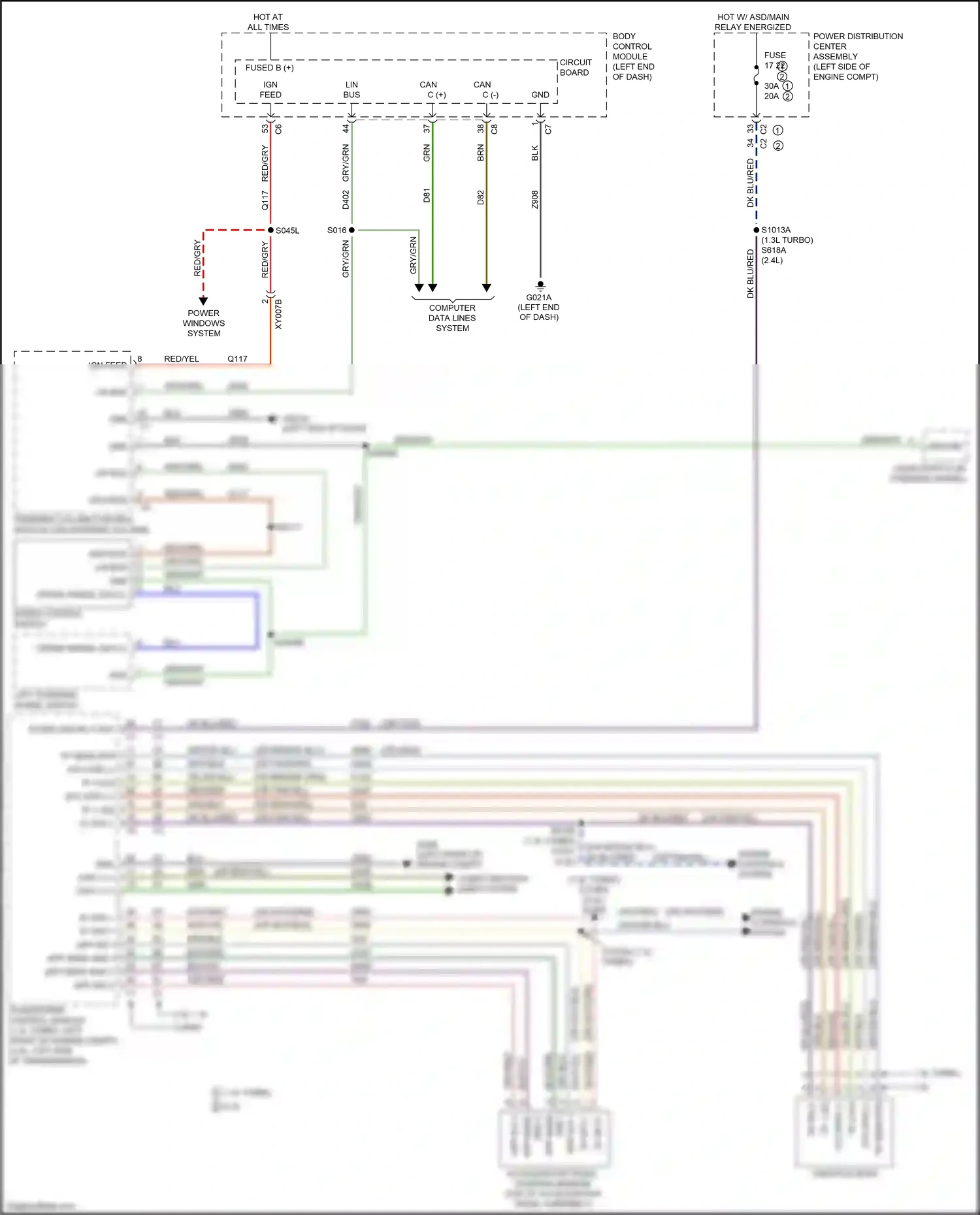Wiring diagram computer data lines system for Jeep Renegade I facelift (2018-2024) (15 of 73)