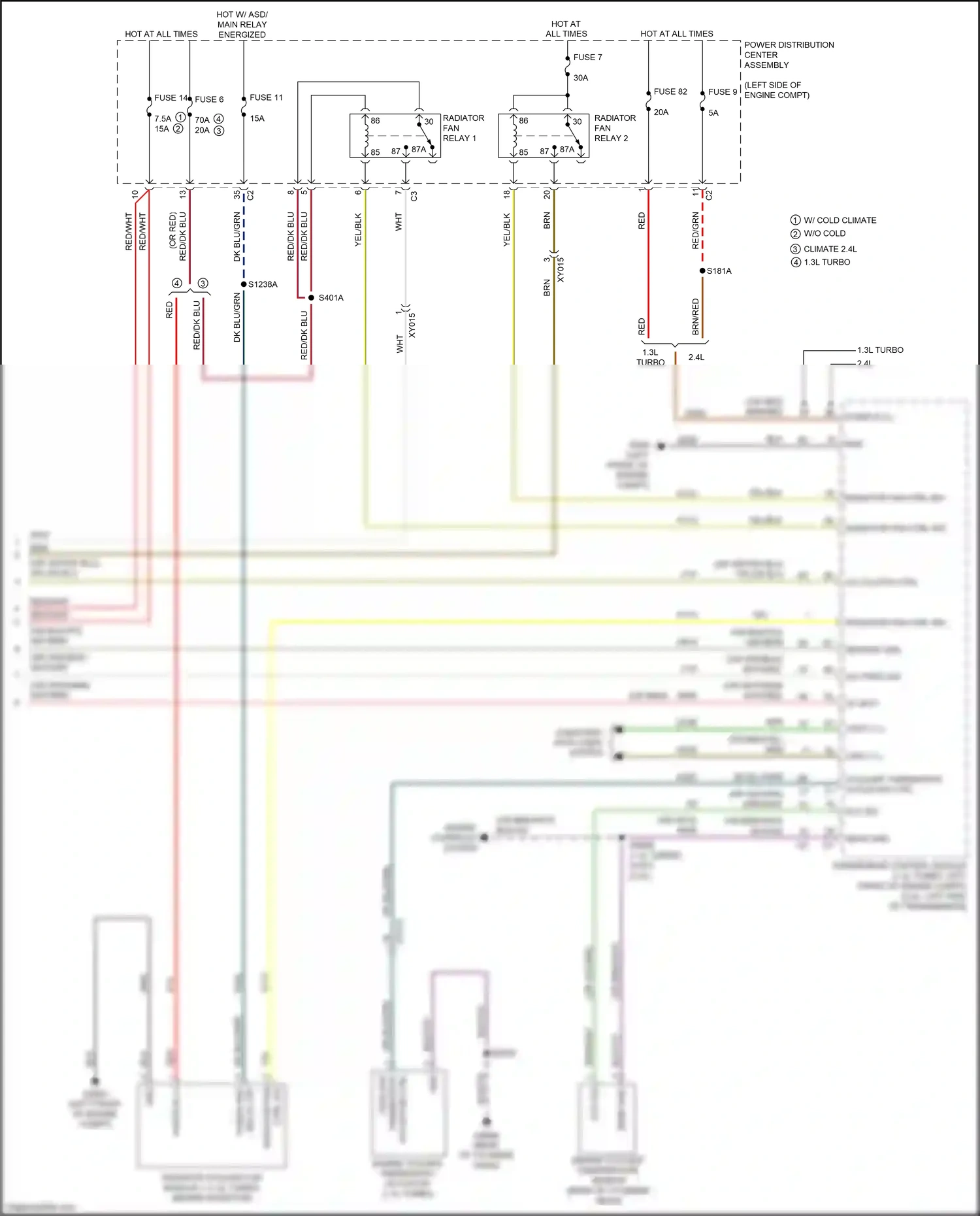 Wiring diagram engine controls system for Jeep Renegade I facelift (2018-2024) (2 of 8)