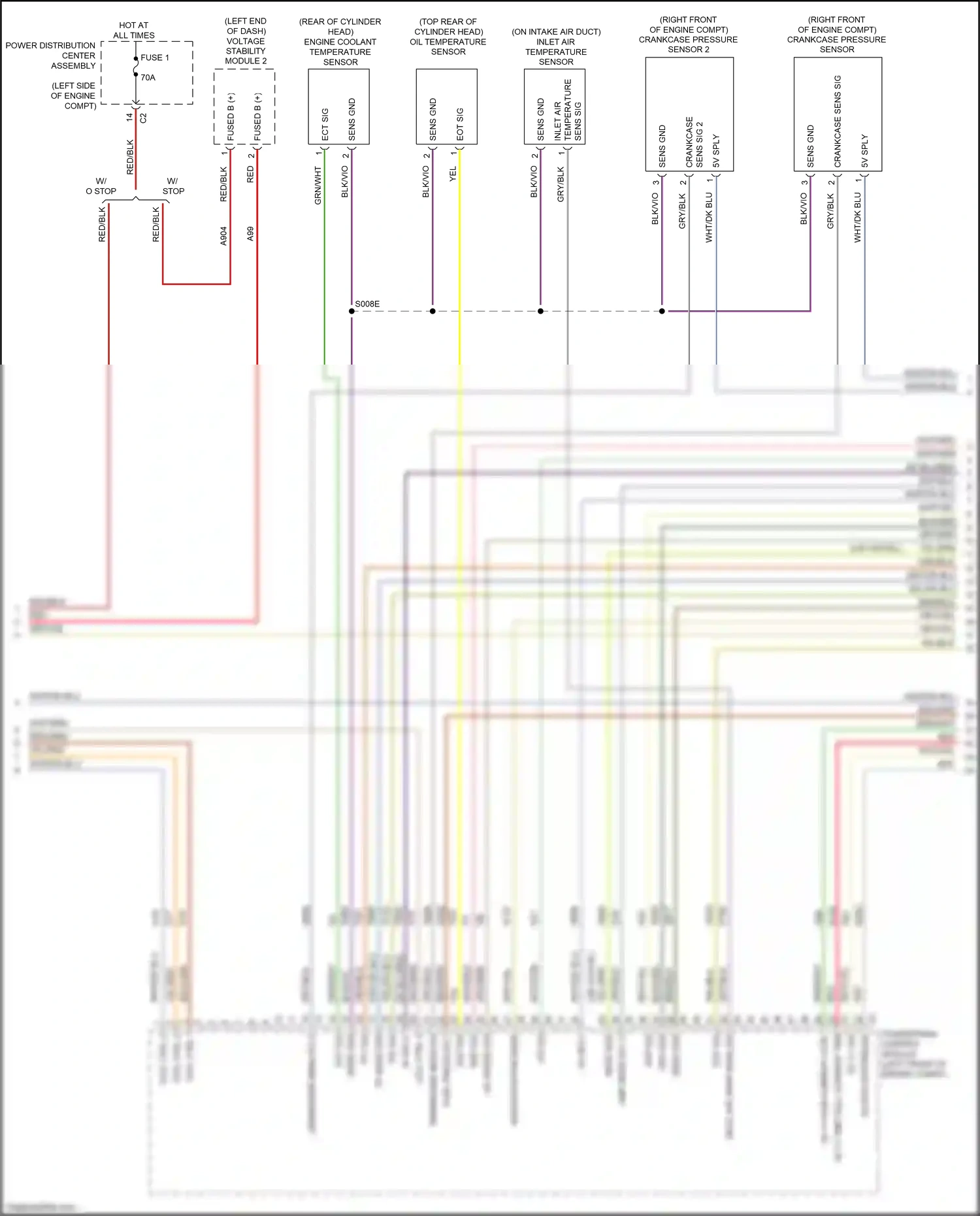 Wiring diagram engine coolant temperature sensor for Jeep Renegade I facelift (2018-2024) (4 of 5)