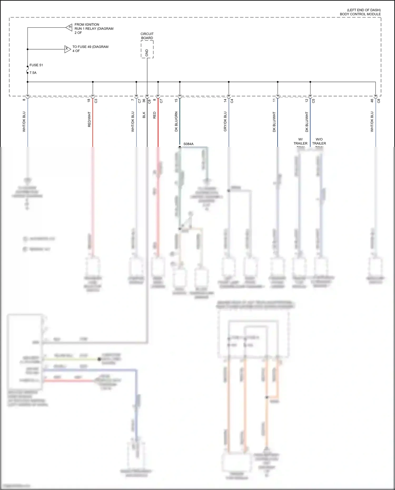 Wiring diagram forward facing camera for Jeep Renegade I facelift (2018-2024) (4 of 4)