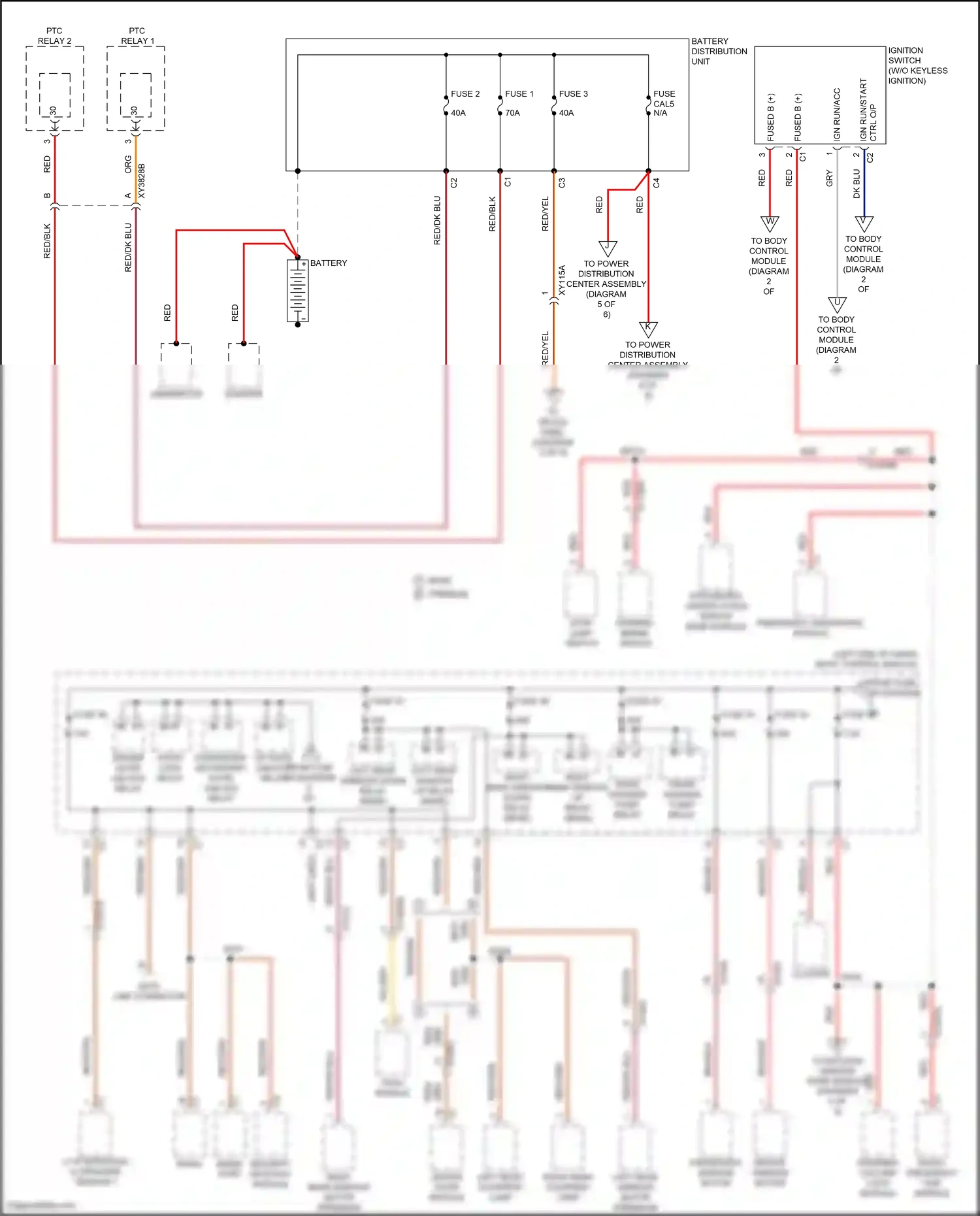 Wiring diagram ignition switch for Jeep Renegade I facelift (2018-2024) (1 of 2)